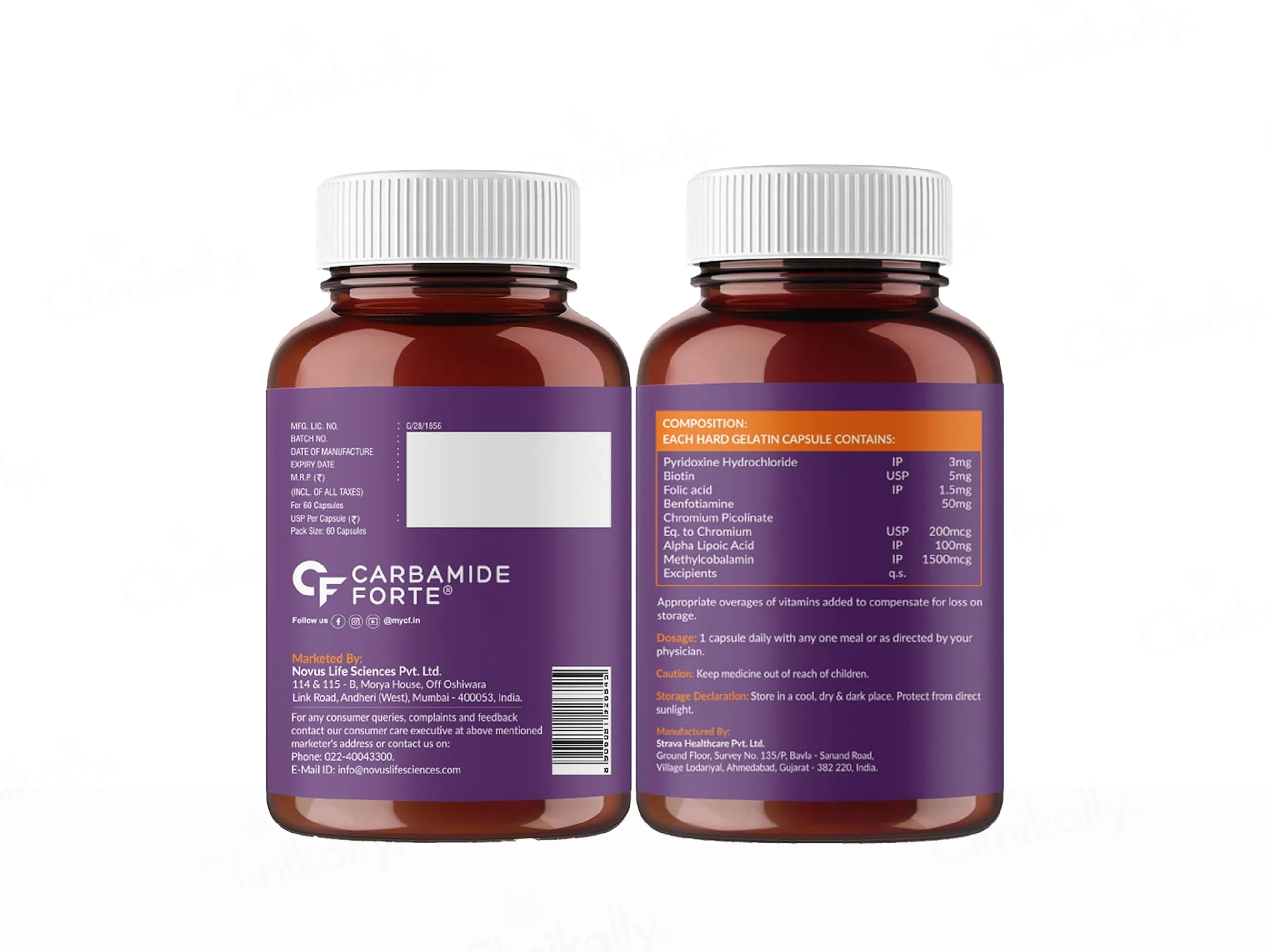 Carbamide Forte Methylcobalamin + Biotin + Alpha Lipoic Acid + Folic Acid Capsule - Image 10