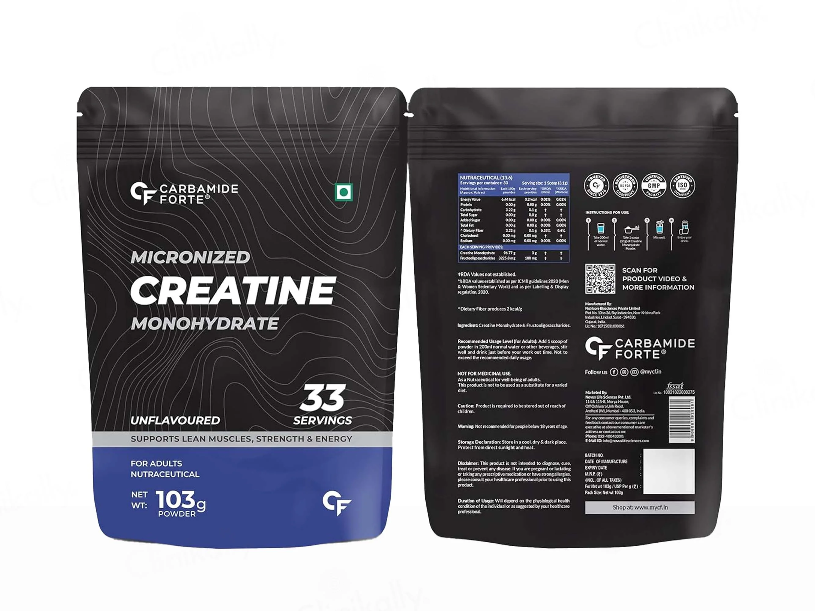 Carbamide Forte Micronised Creatine Monohydrate Powder - Image 3
