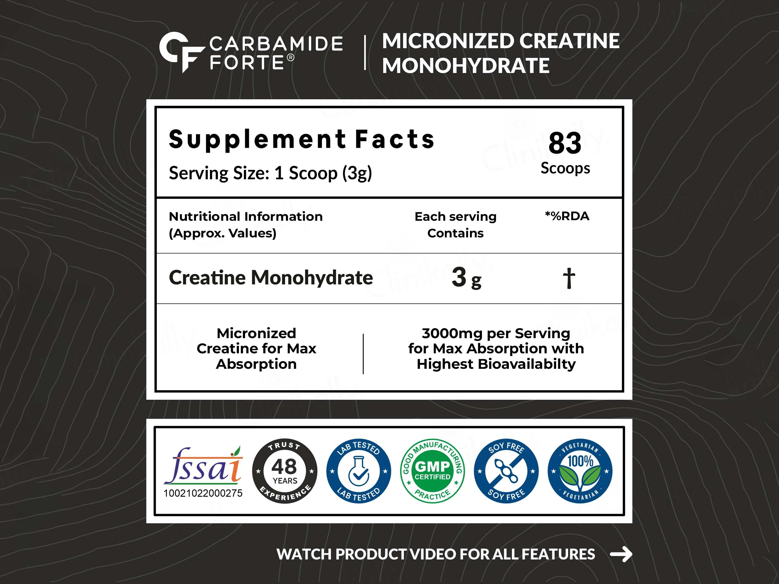 Carbamide Forte Micronised Creatine Monohydrate Powder - Image 6