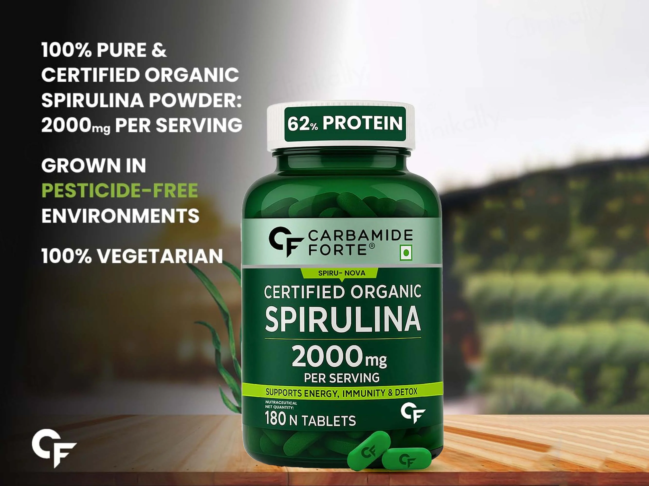 Carbamide Forte Organic Spirulina 2000mg Tablet - Image 5