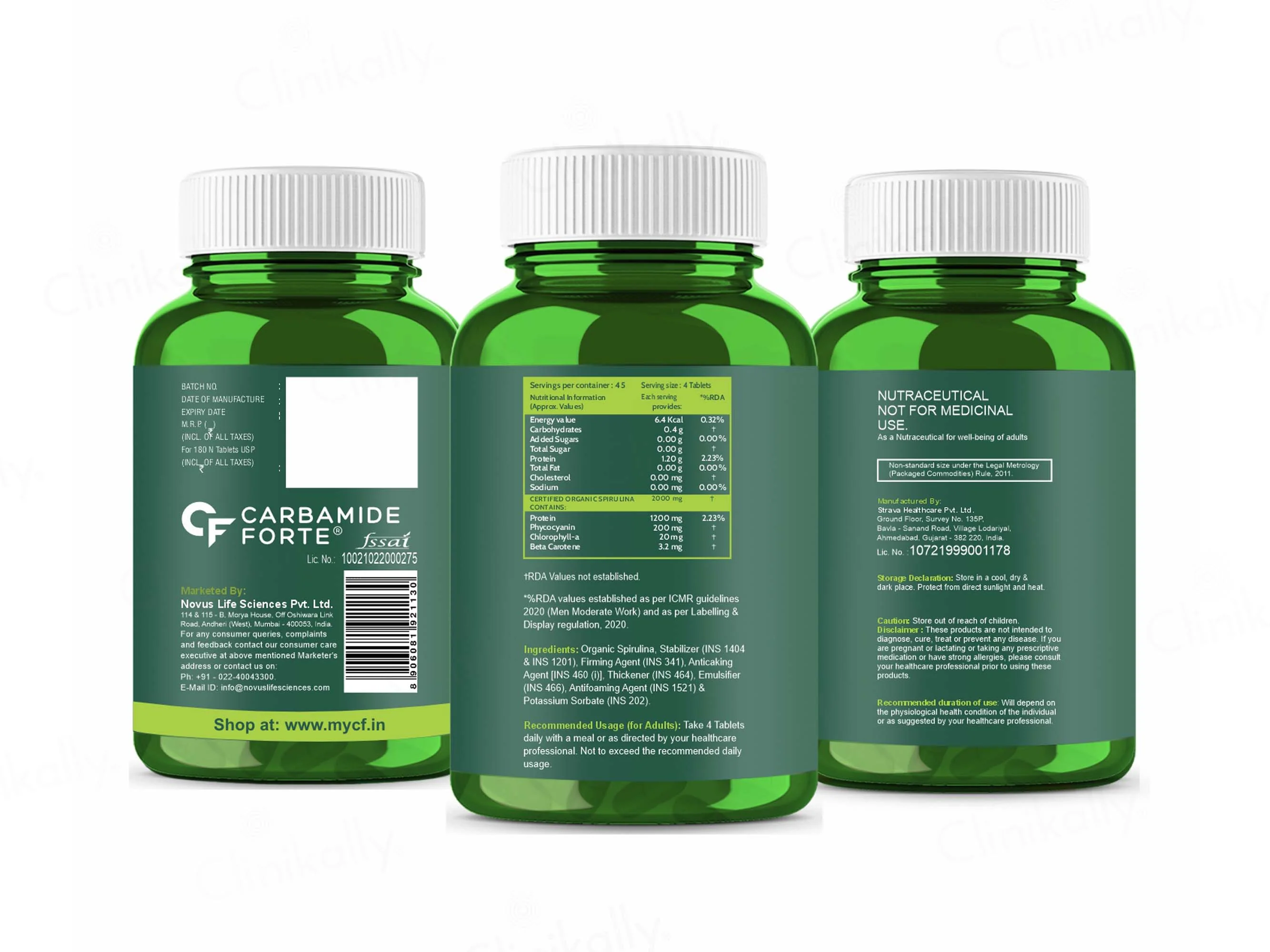 Carbamide Forte Organic Spirulina 2000mg Tablet - Image 9