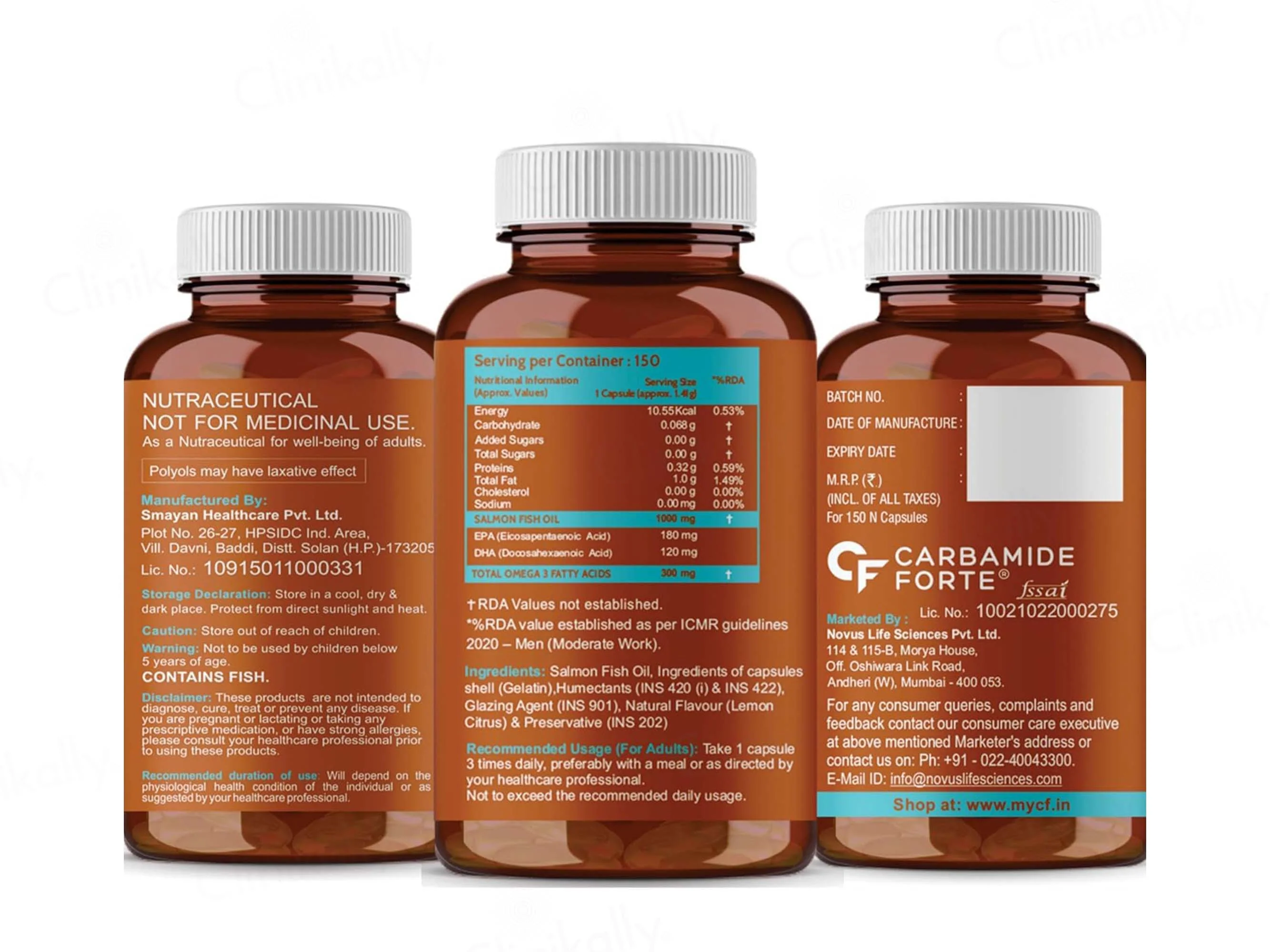 Carbamide Forte Salmon Fish Oil 1000mg Capsule - Image 12