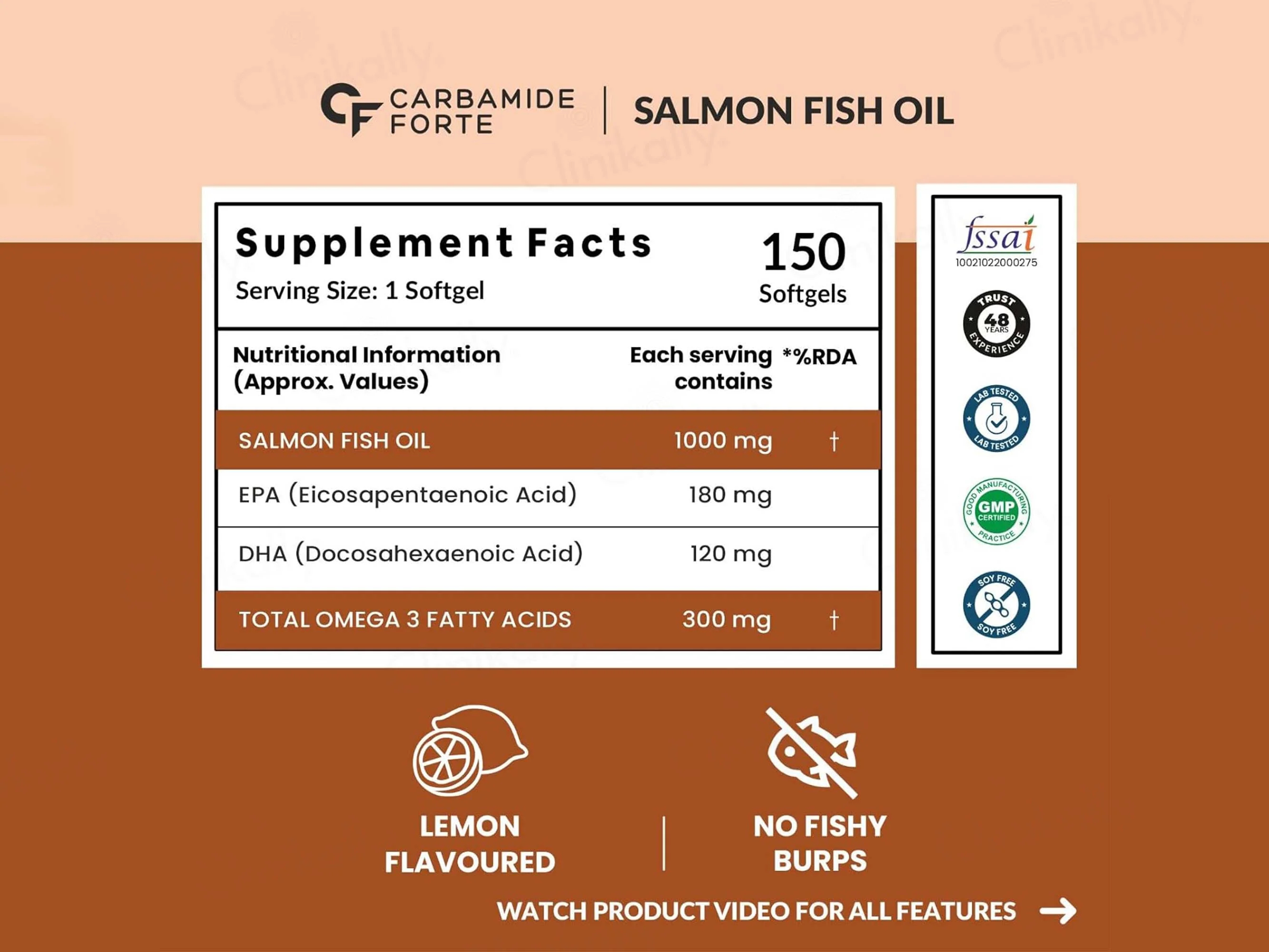 Carbamide Forte Salmon Fish Oil 1000mg Capsule - Image 3
