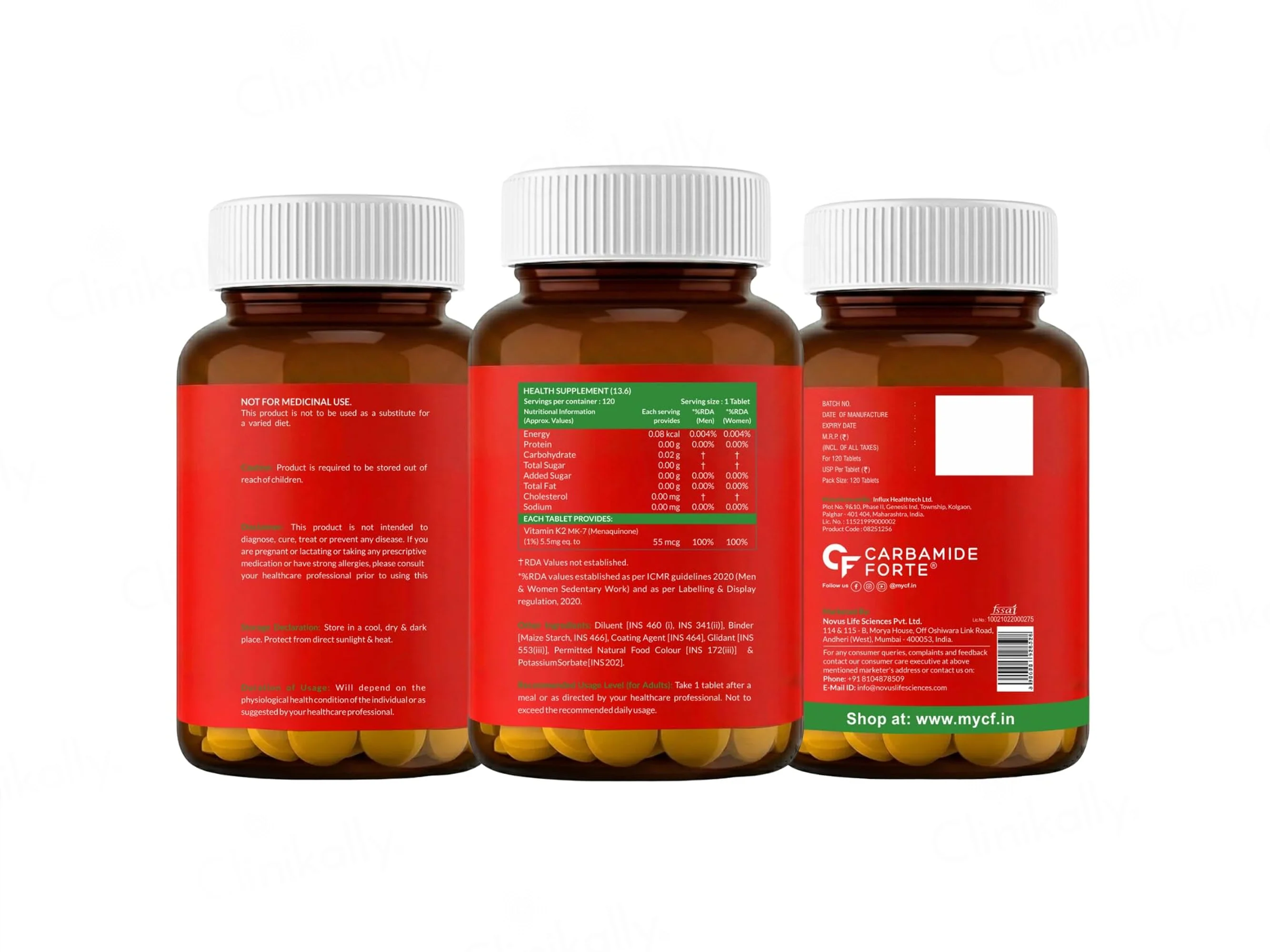 Carbamide Forte Vitamin K2 MK-7 55mcg Tablet - Image 11