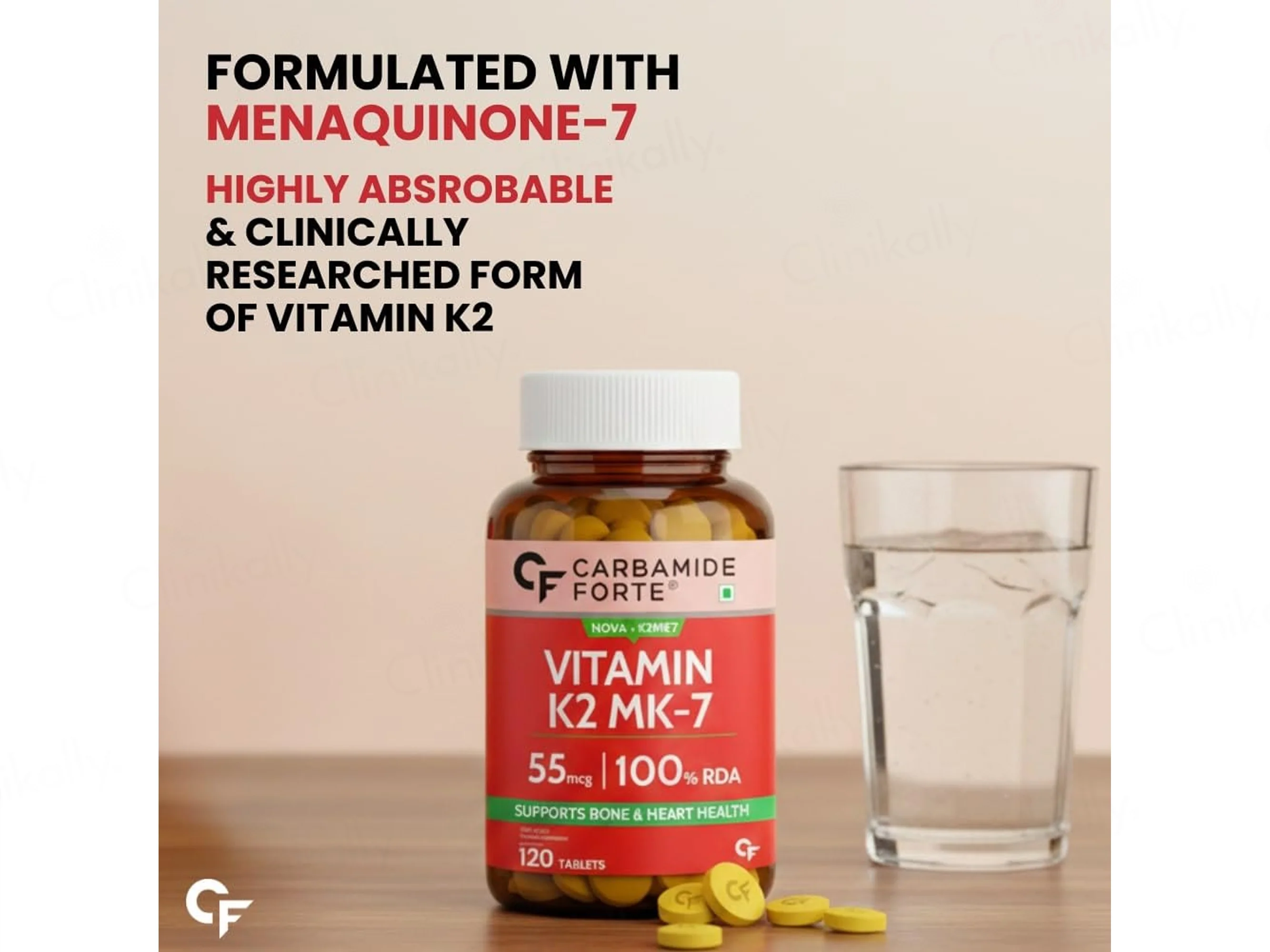 Carbamide Forte Vitamin K2 MK-7 55mcg Tablet - Image 3