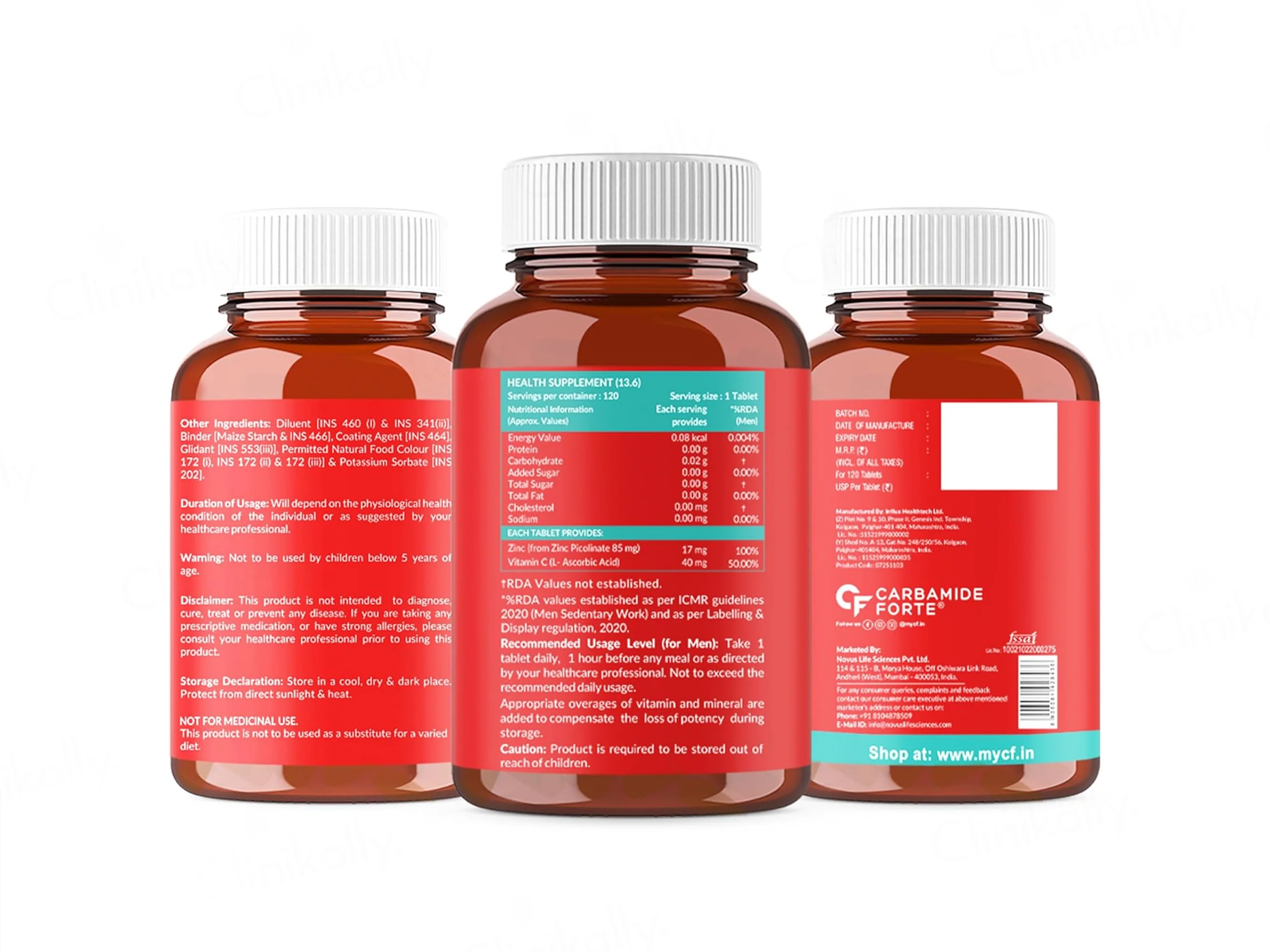 Carbamide Forte Zinc Picolinate 85mg + Vitamin C Tablet - Image 10