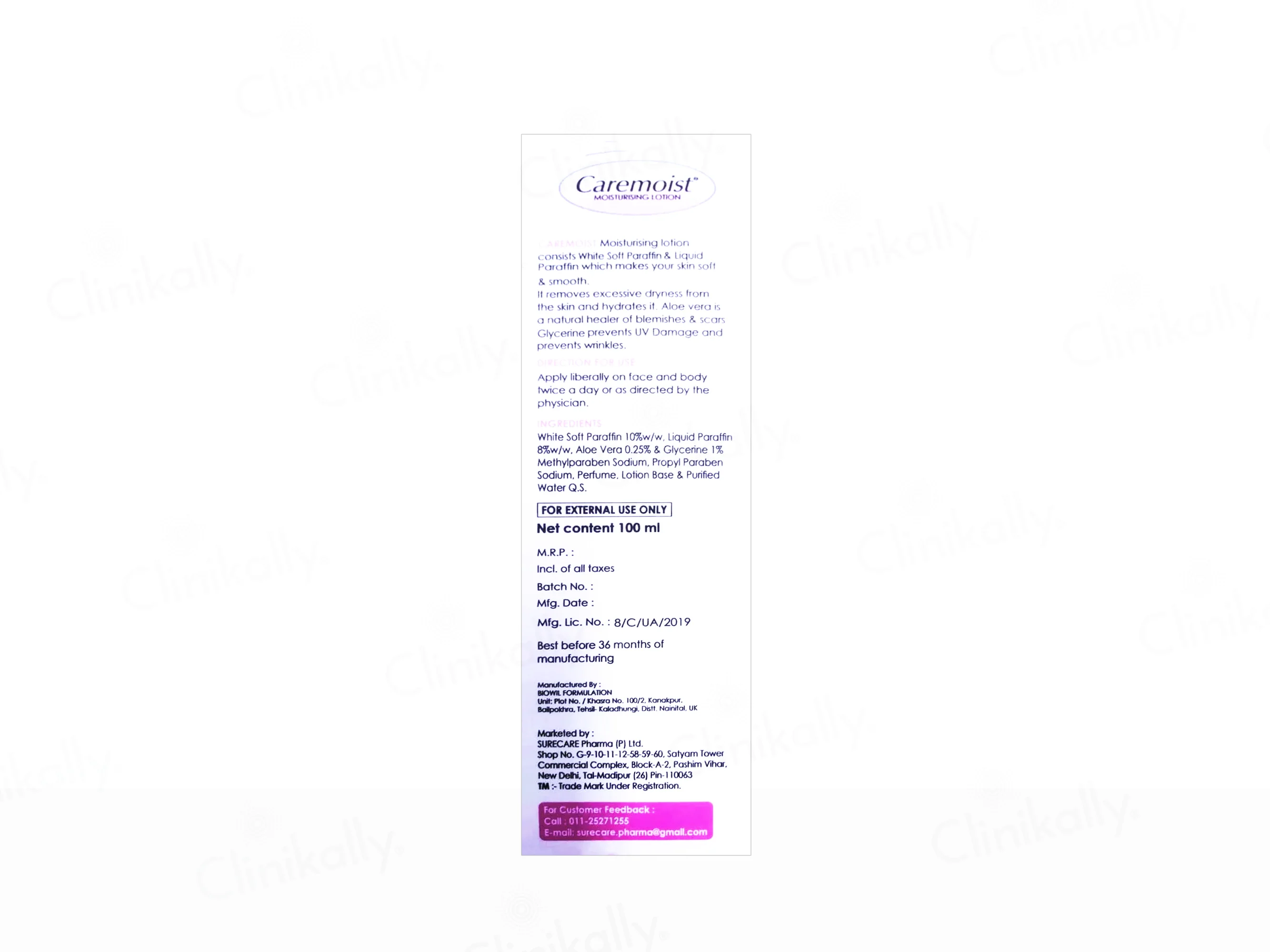 Caremoist Moisturising Body Lotion - Image 2