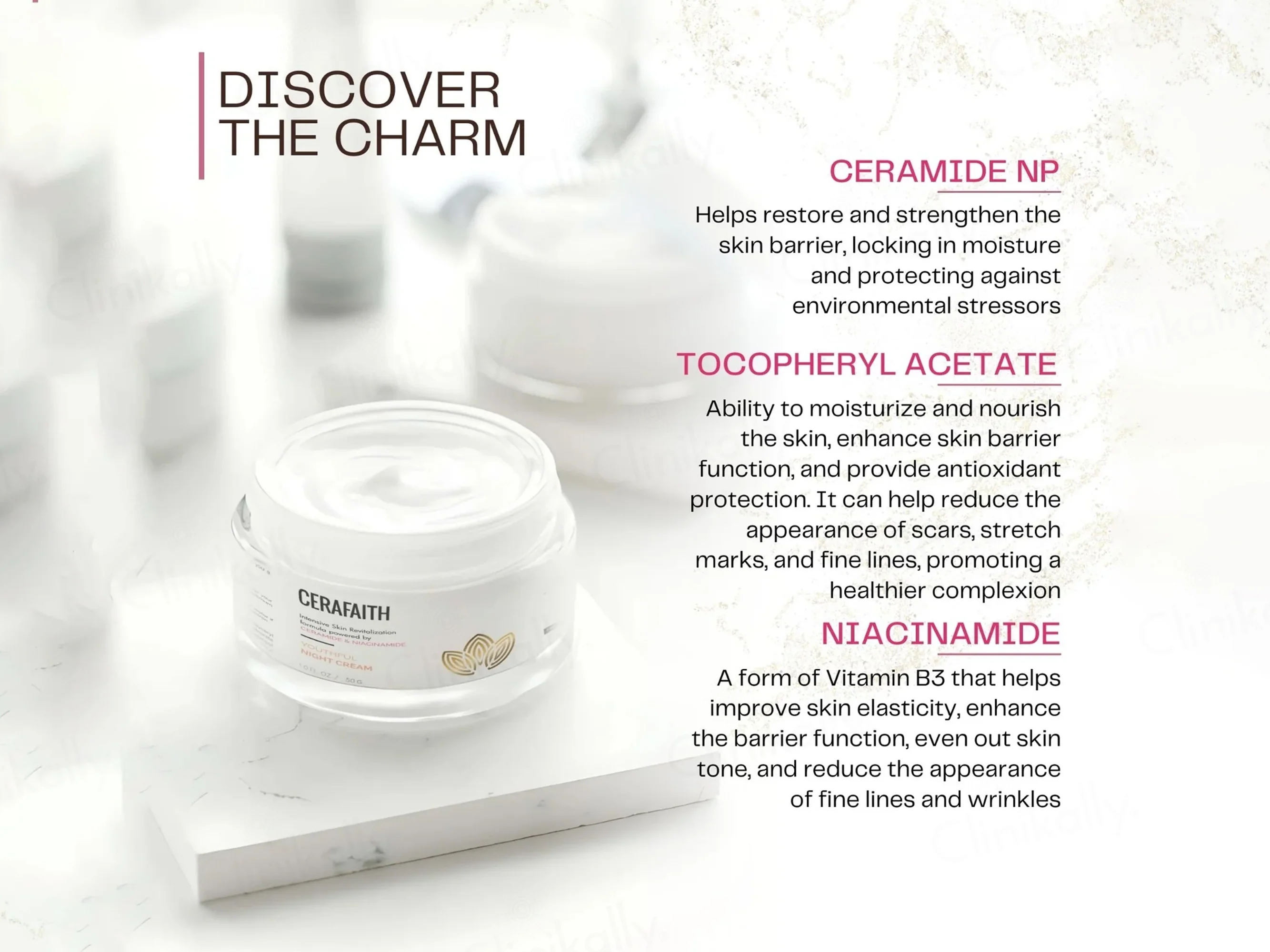 Cerafaith Ceramide & Niacinamide Youthful Night Cream - Image 3