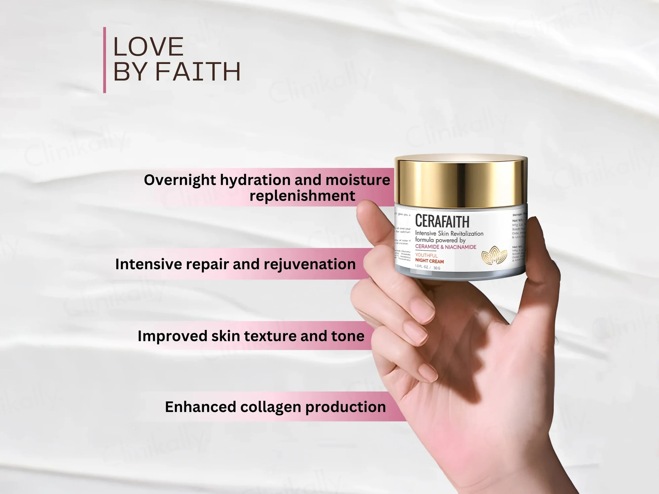 Cerafaith Ceramide & Niacinamide Youthful Night Cream - Image 5