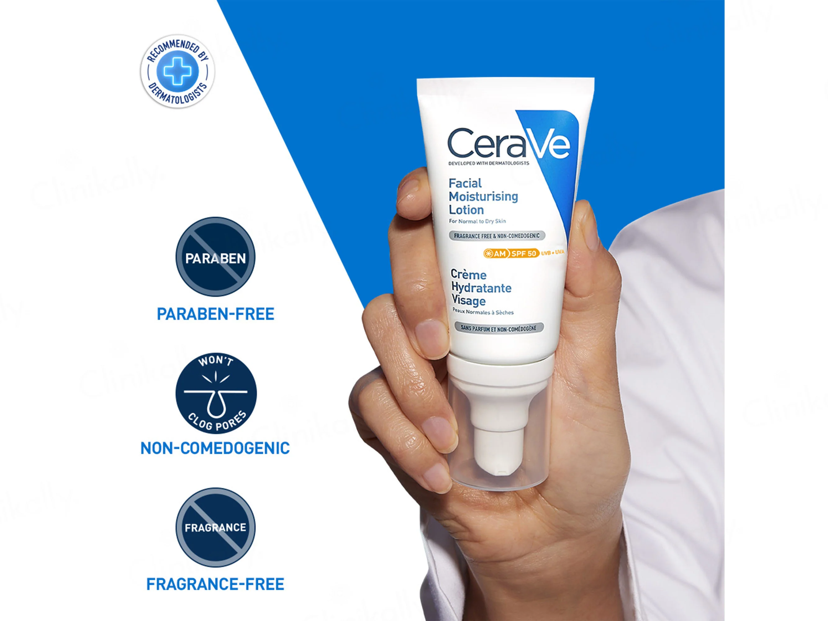 CeraVe AM Facial Moisturising Lotion For Normal to Dry Skin SPF 50 - Image 4