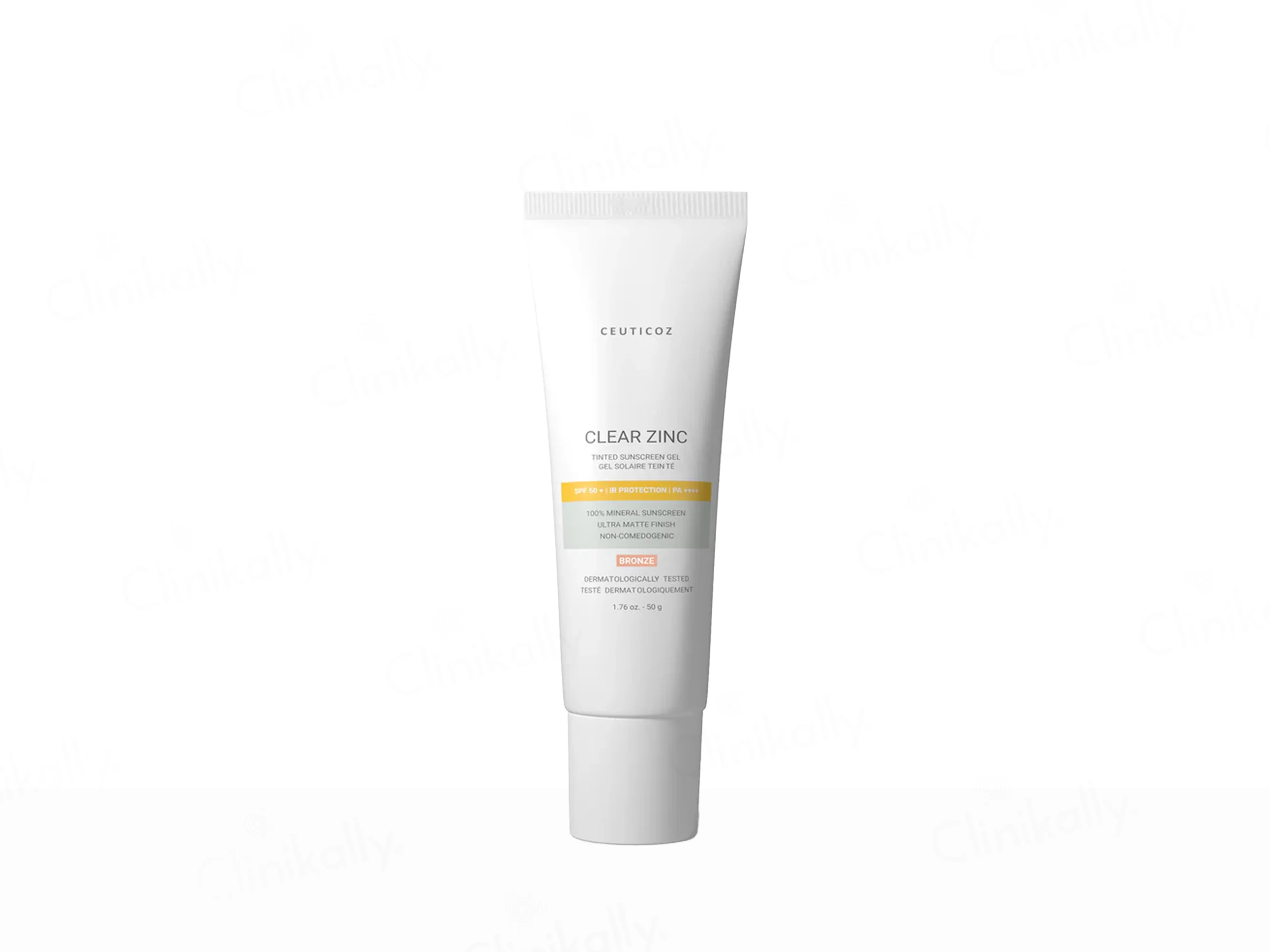 Ceuticoz Clear Zinc Tinted Sunscreen Gel SPF 50+ PA++++ (Bronze) - Image 3