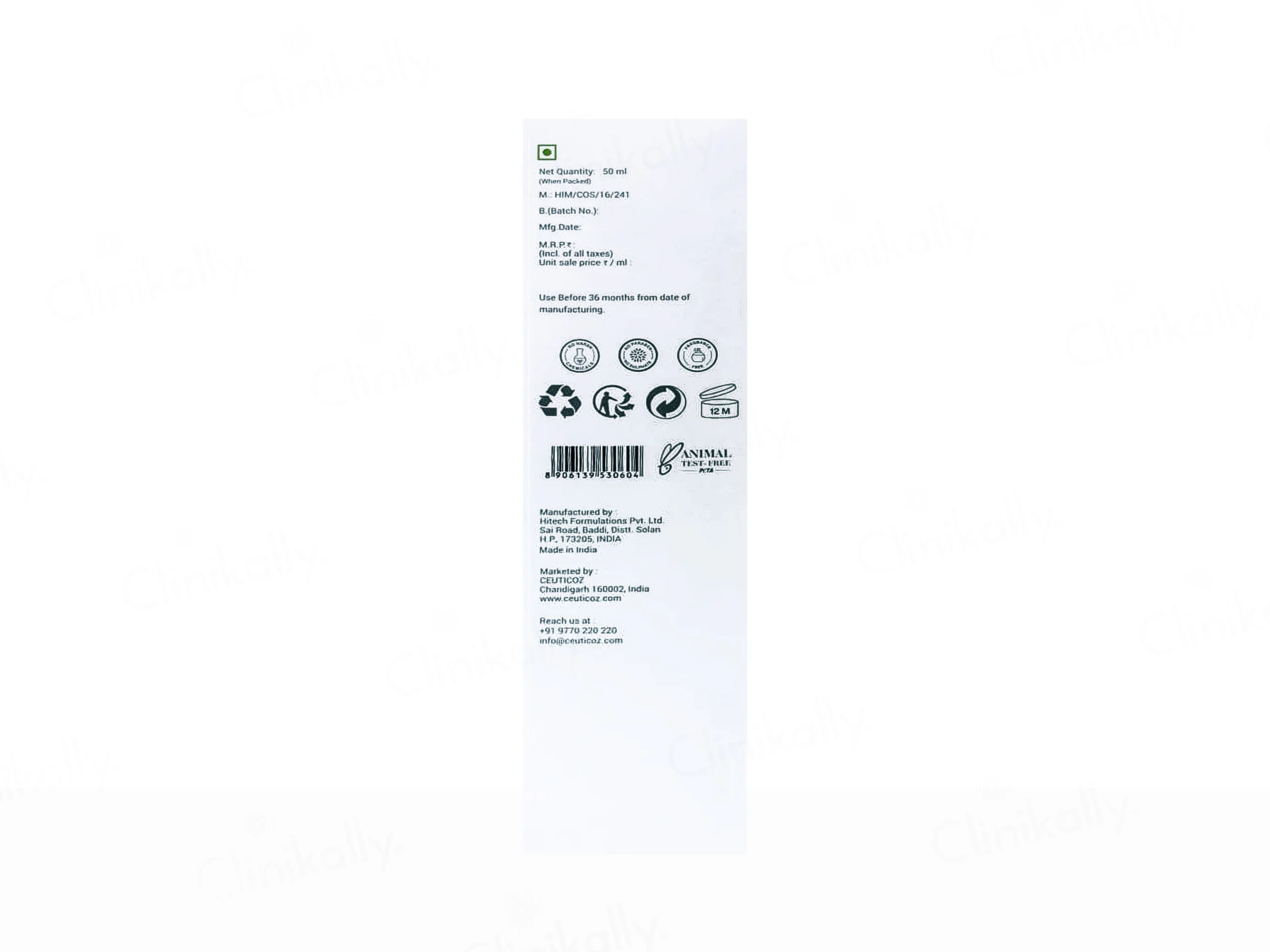 Ceuticoz Clear Zinc Tinted Sunscreen Lotion SPF 50+ PA++++ (Ivory) - Image 3