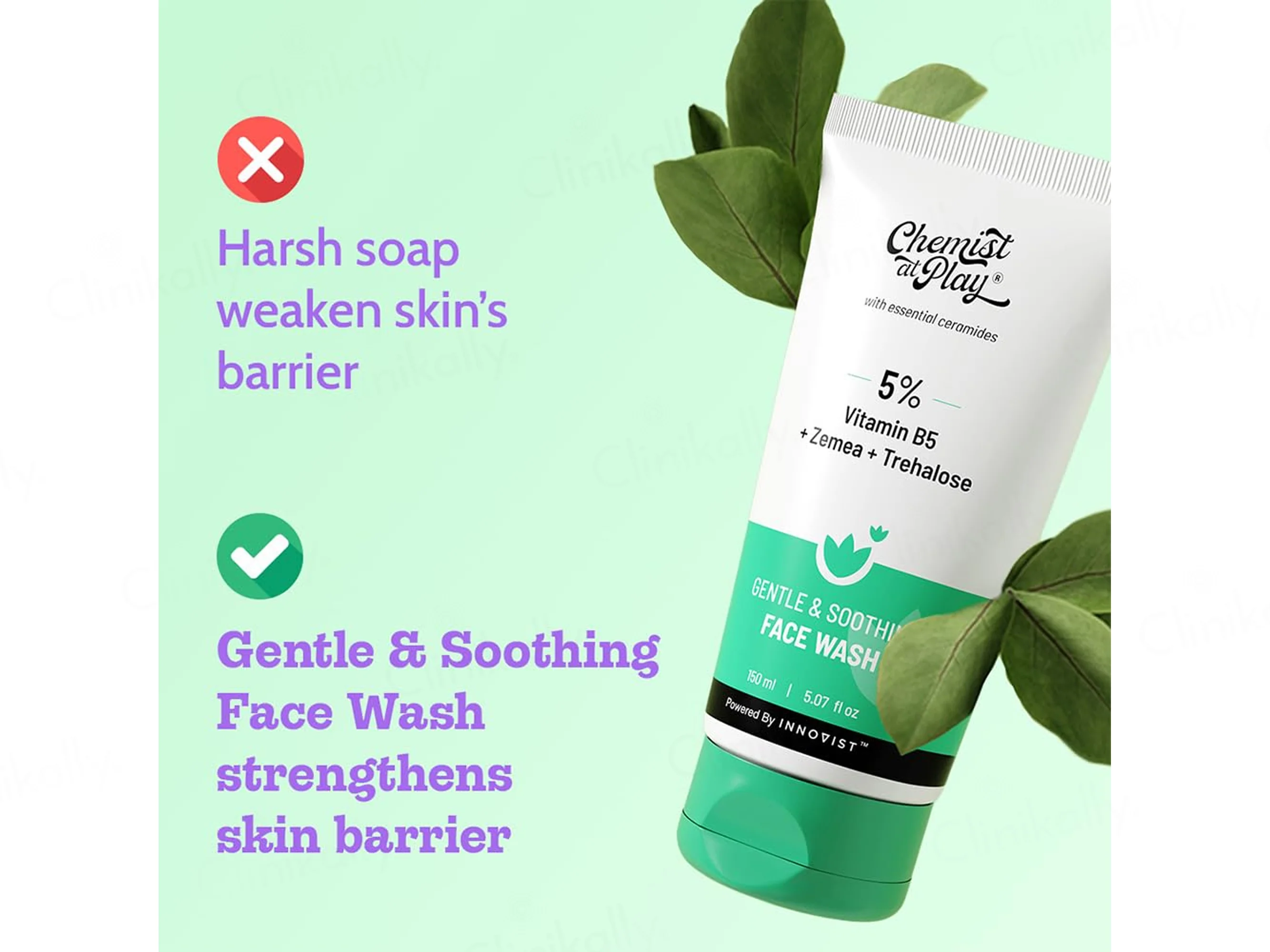 Chemist At Play 5% Vitamin B5 Gentle & Soothing Face Wash - Image 5