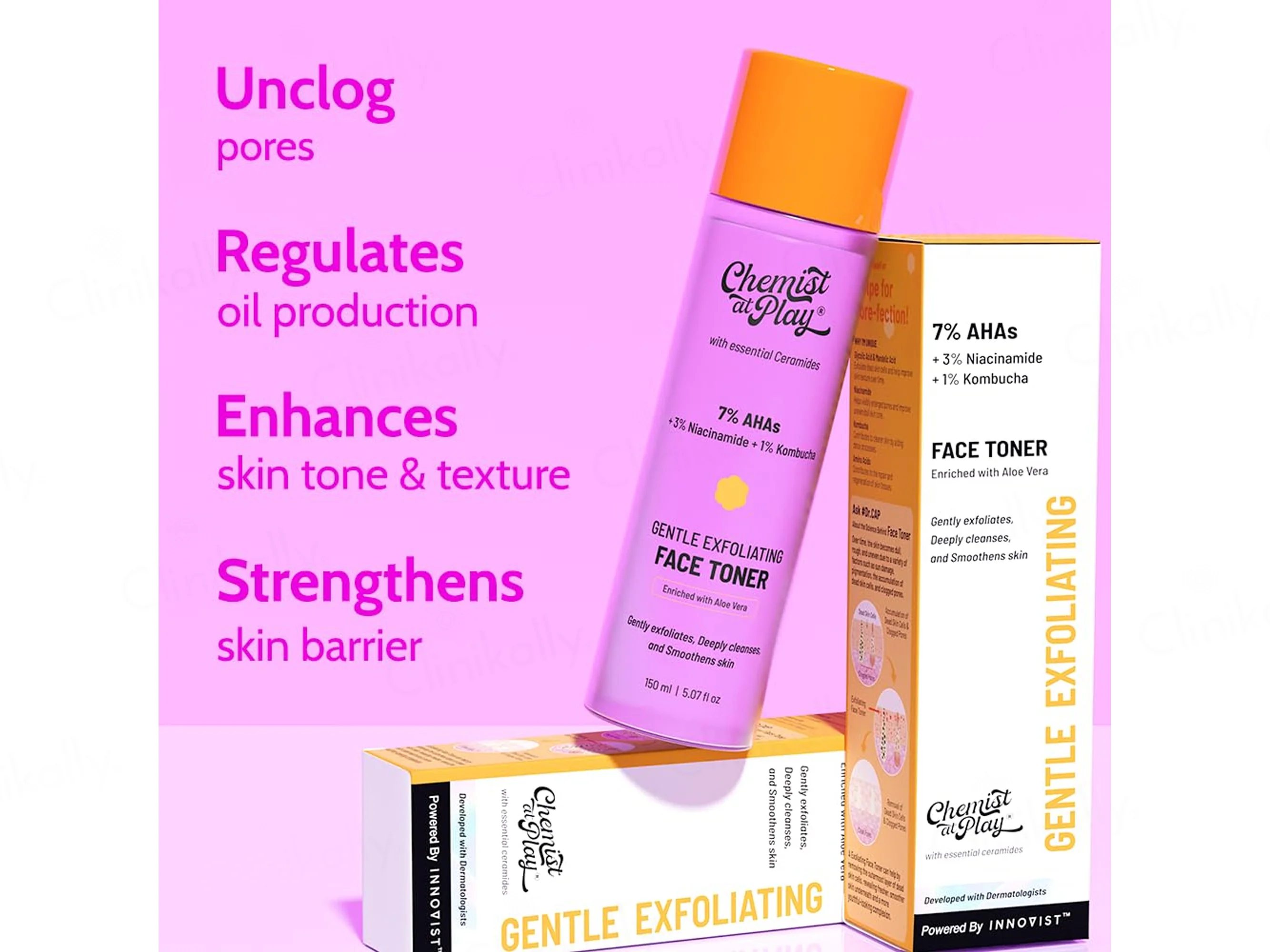 Chemist At Play 7% AHAs Gentle Exfoliating Face Toner - Image 3
