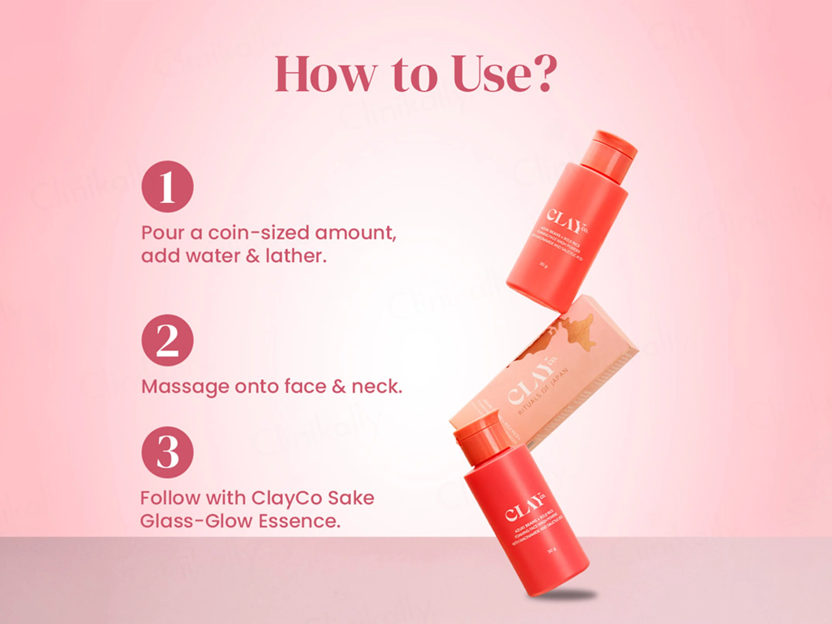 ClayCo Azuki Beans + Koji Rice Foaming Face Wash Powder With Niacinamide & Salicylic Acid - Image 4