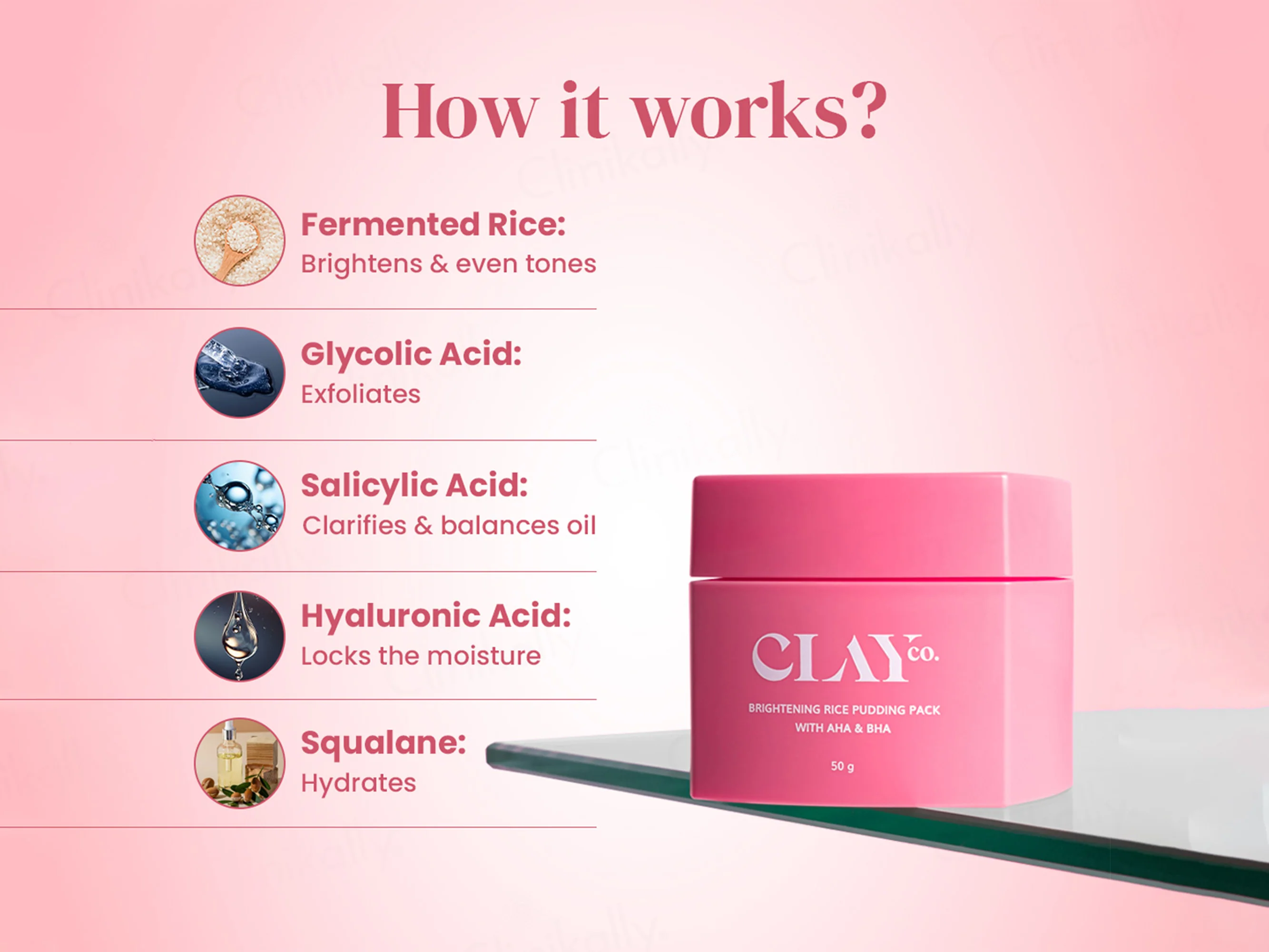 ClayCo De Tan Brightening Rice Pudding Face Pack With AHA & BHA - Image 4