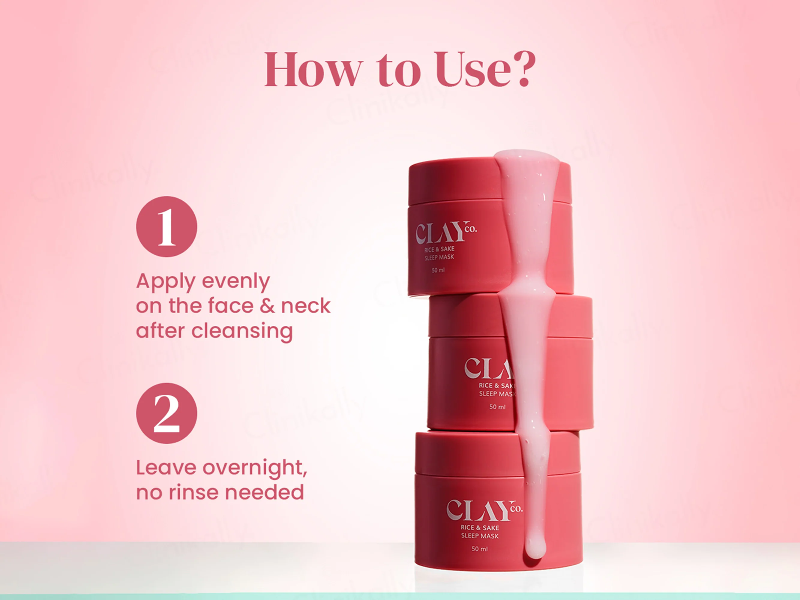 ClayCo Rice & Sake Sleep Face Mask - Image 5