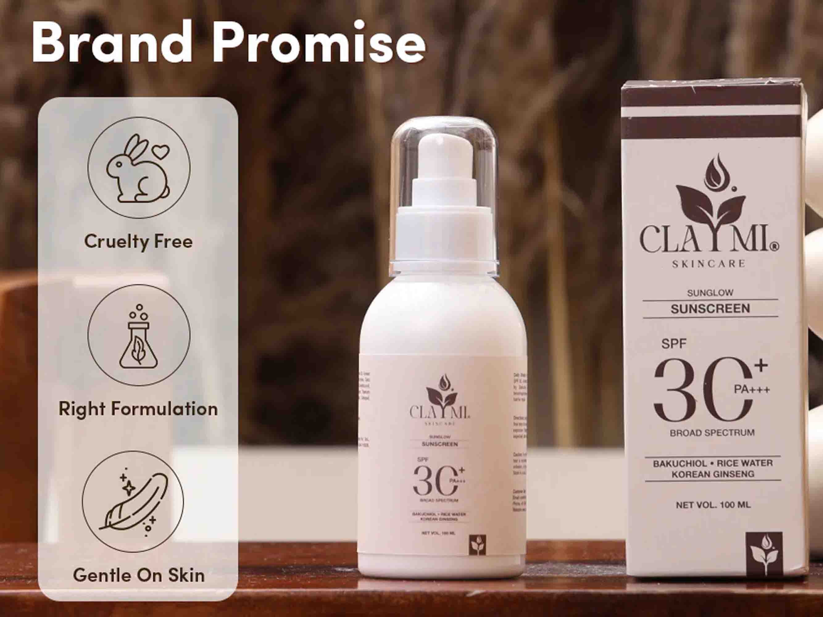 Claymi Sunglow Broad Spectrum Sunscreen SPF 30+ PA+++ - Image 9