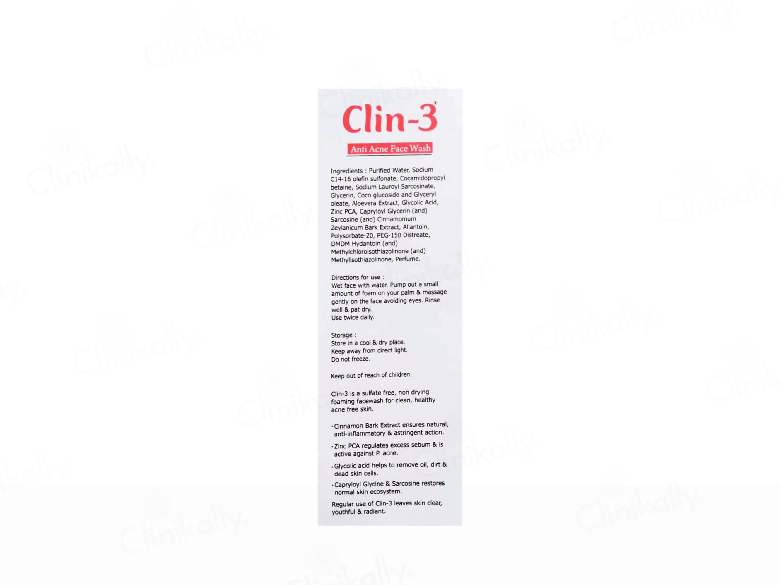 Clin-3 Anti-Acne Face Wash - Image 2