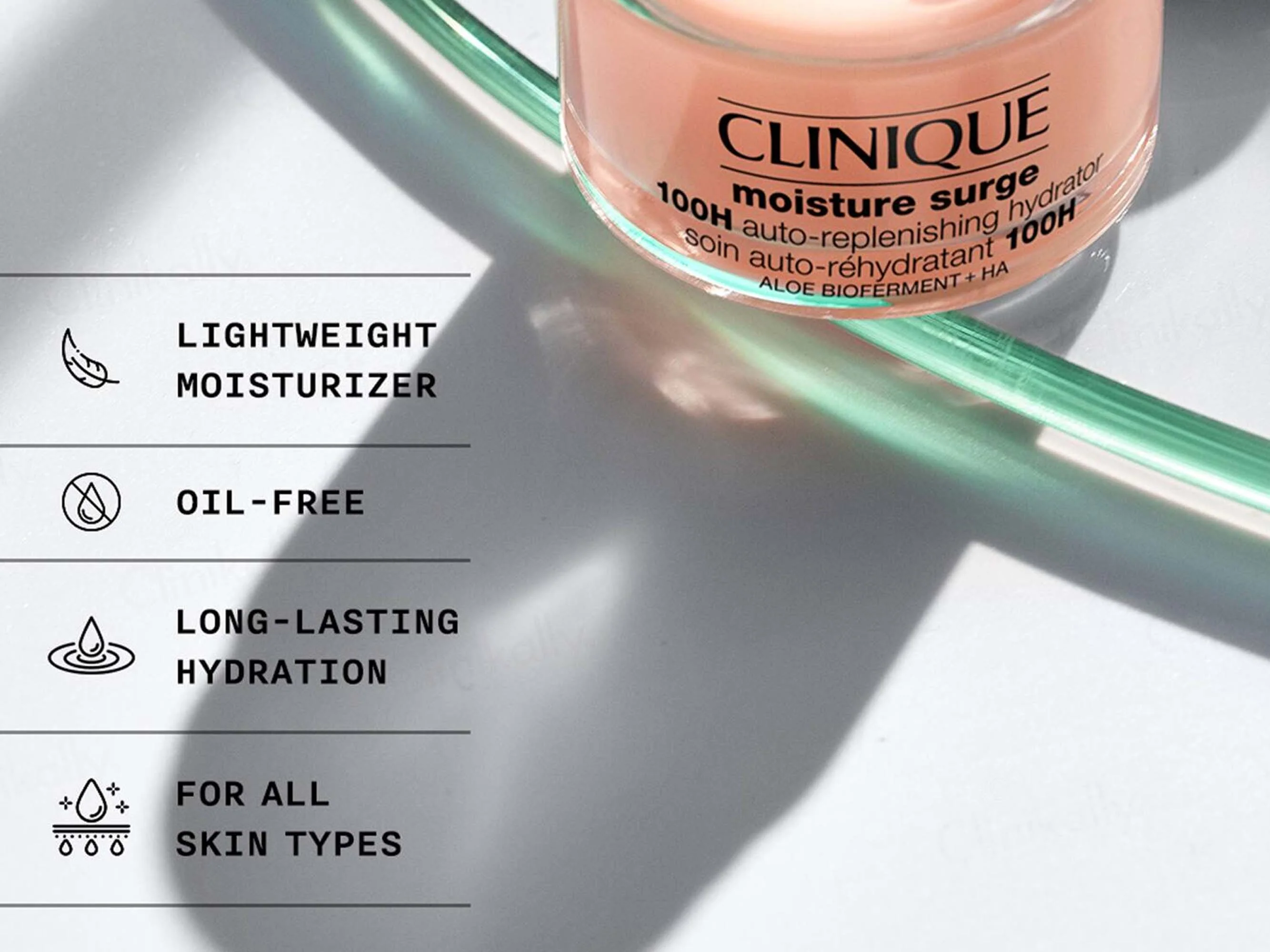 Clinique Moisture Surge 100H Auto-Replenishing Hydrator Gel Cream with Aloe Vera Bio-Ferment - Image 3