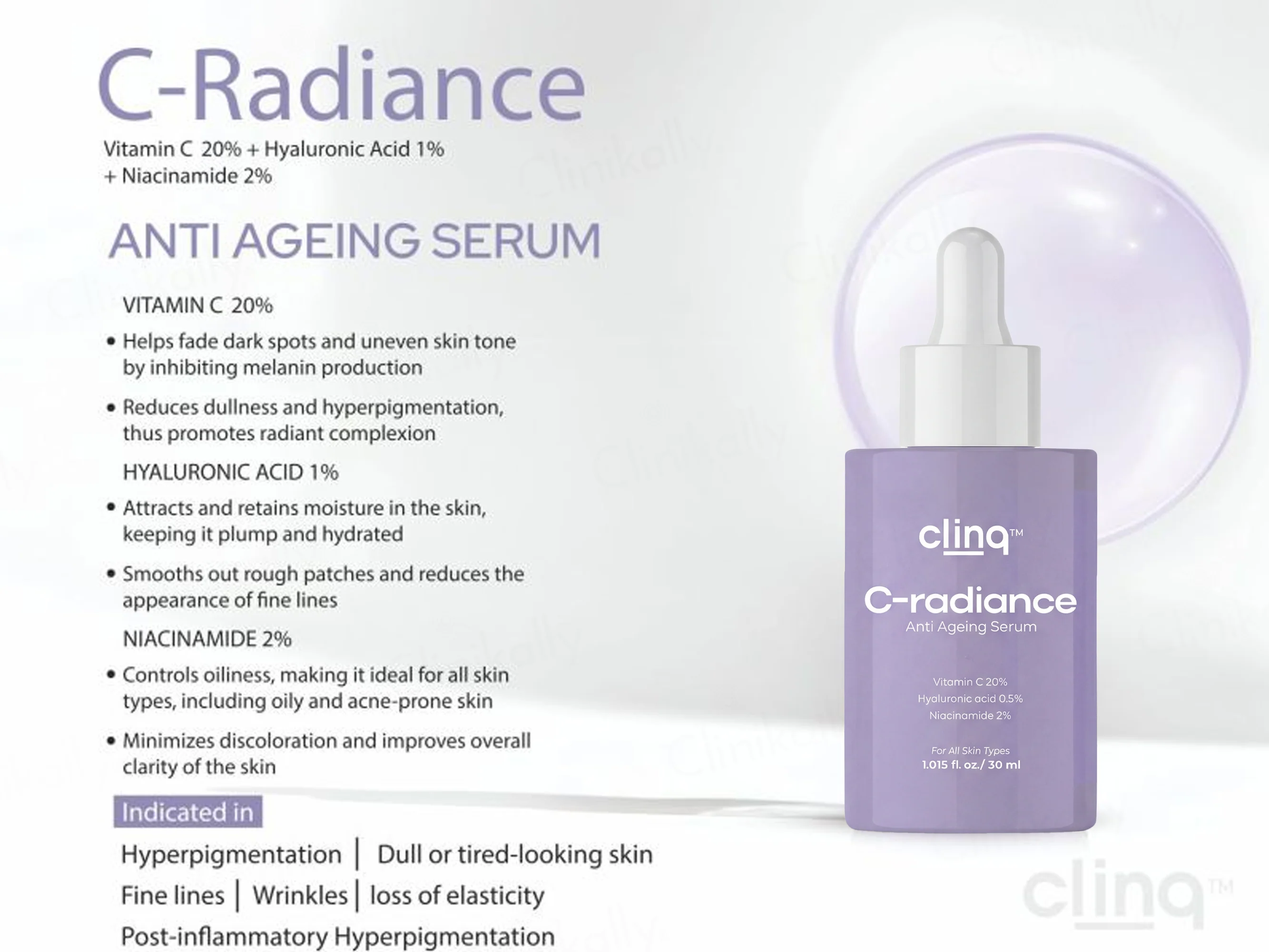 Clinq C-Radiance Anti Ageing Face Serum - Image 5