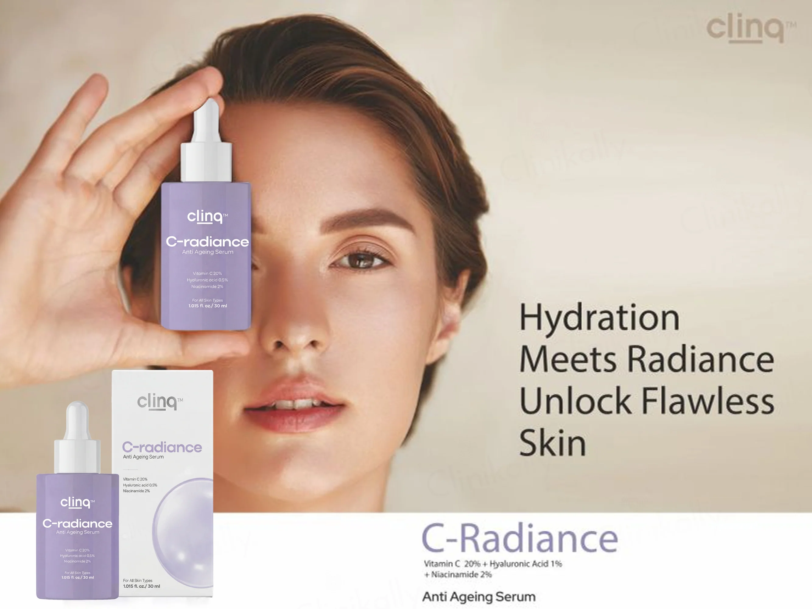 Clinq C-Radiance Anti Ageing Face Serum - Image 6