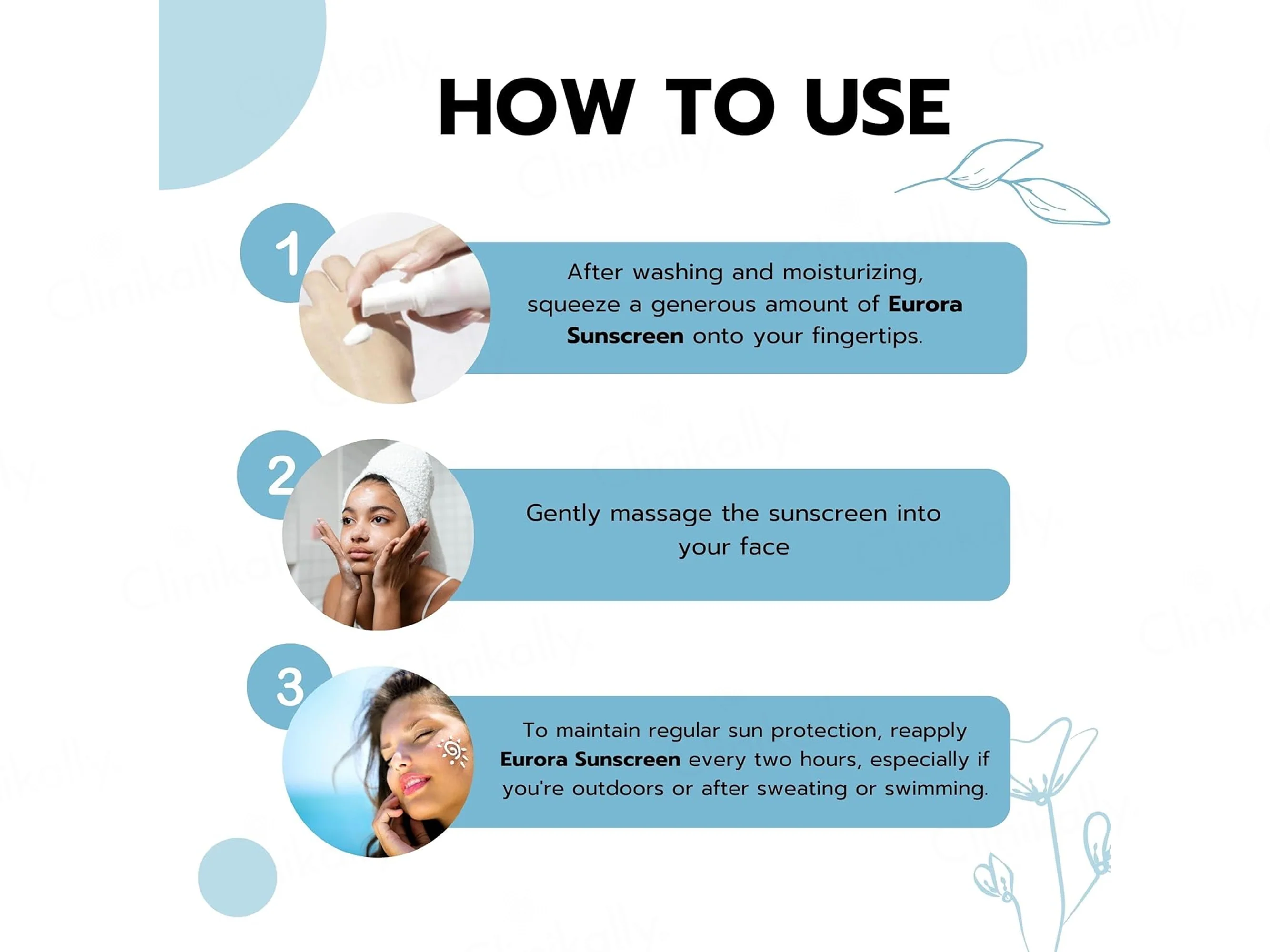 Clinq Eurora The Lightest 1% Hyaluronic Acid Aqua Sunscreen Gel SPF 50 PA++++ - Image 5