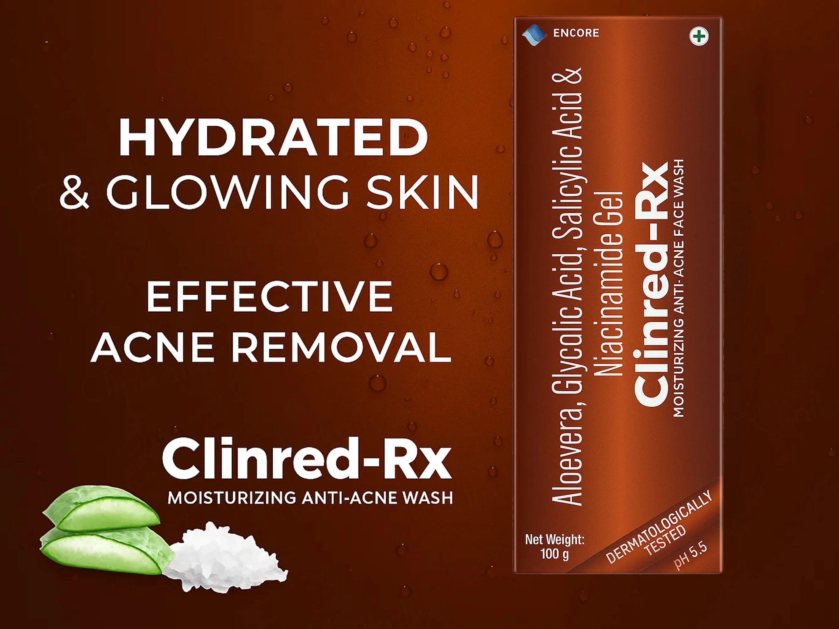 Clinred-Rx Moisturizing Anti-Acne Face Wash - Image 3