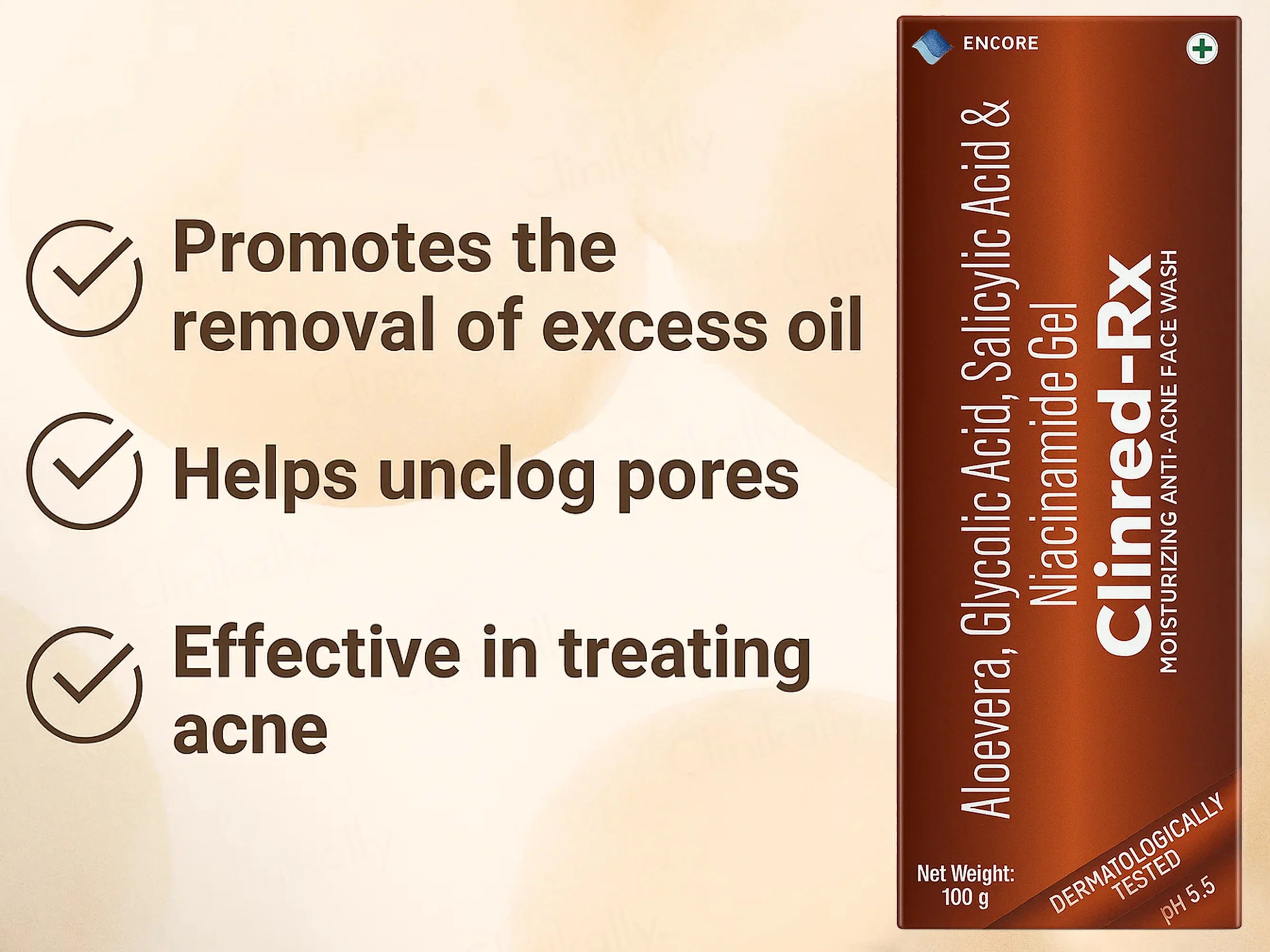 Clinred-Rx Moisturizing Anti-Acne Face Wash - Image 5