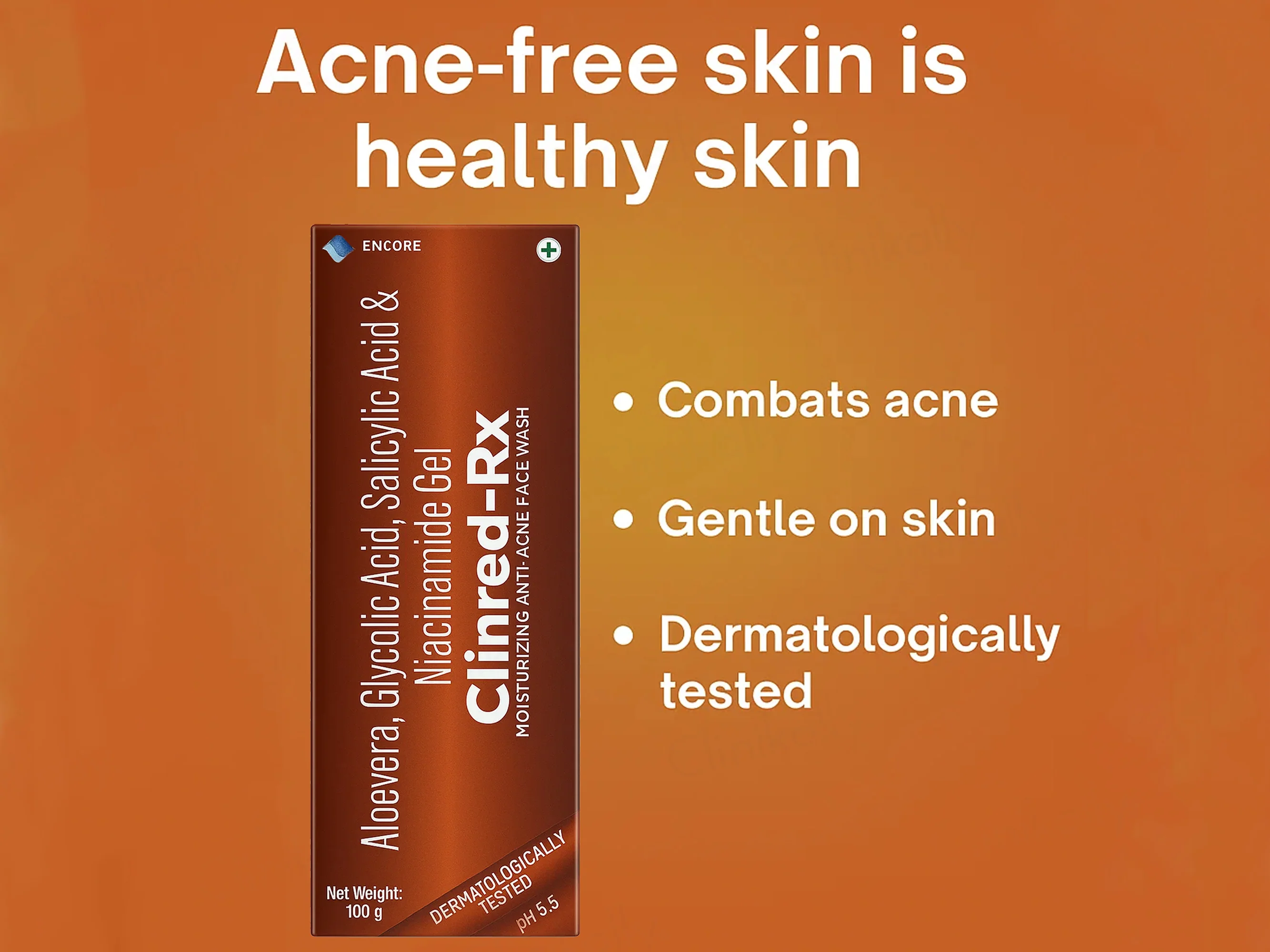 Clinred-Rx Moisturizing Anti-Acne Face Wash - Image 6