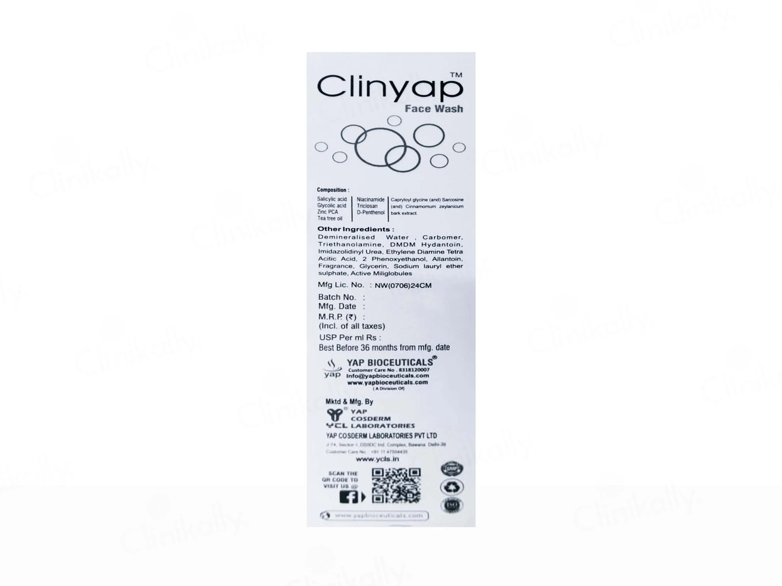 Clinyap Deep Cleansing Face Wash For Oily & Acne Prone Skin - Image 3