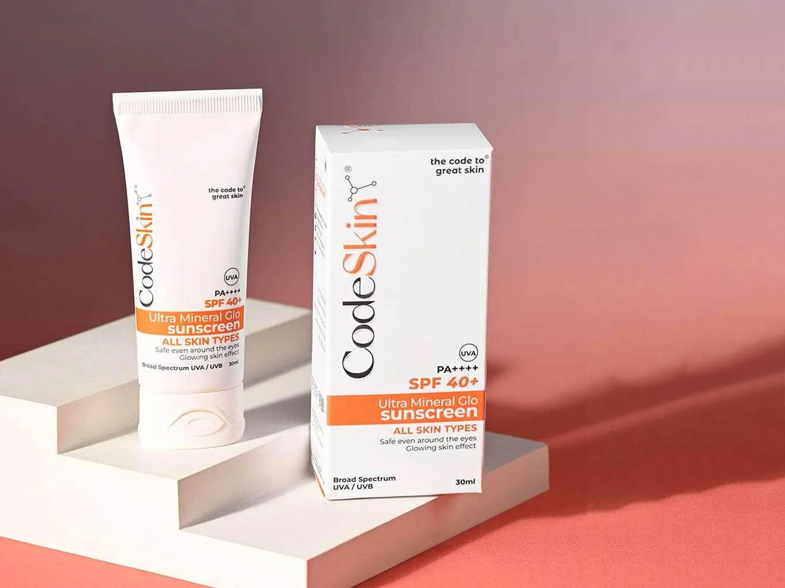 CodeSkin UltraMineral Glo Sunscreen SPF 40+ PA++++ - Image 2