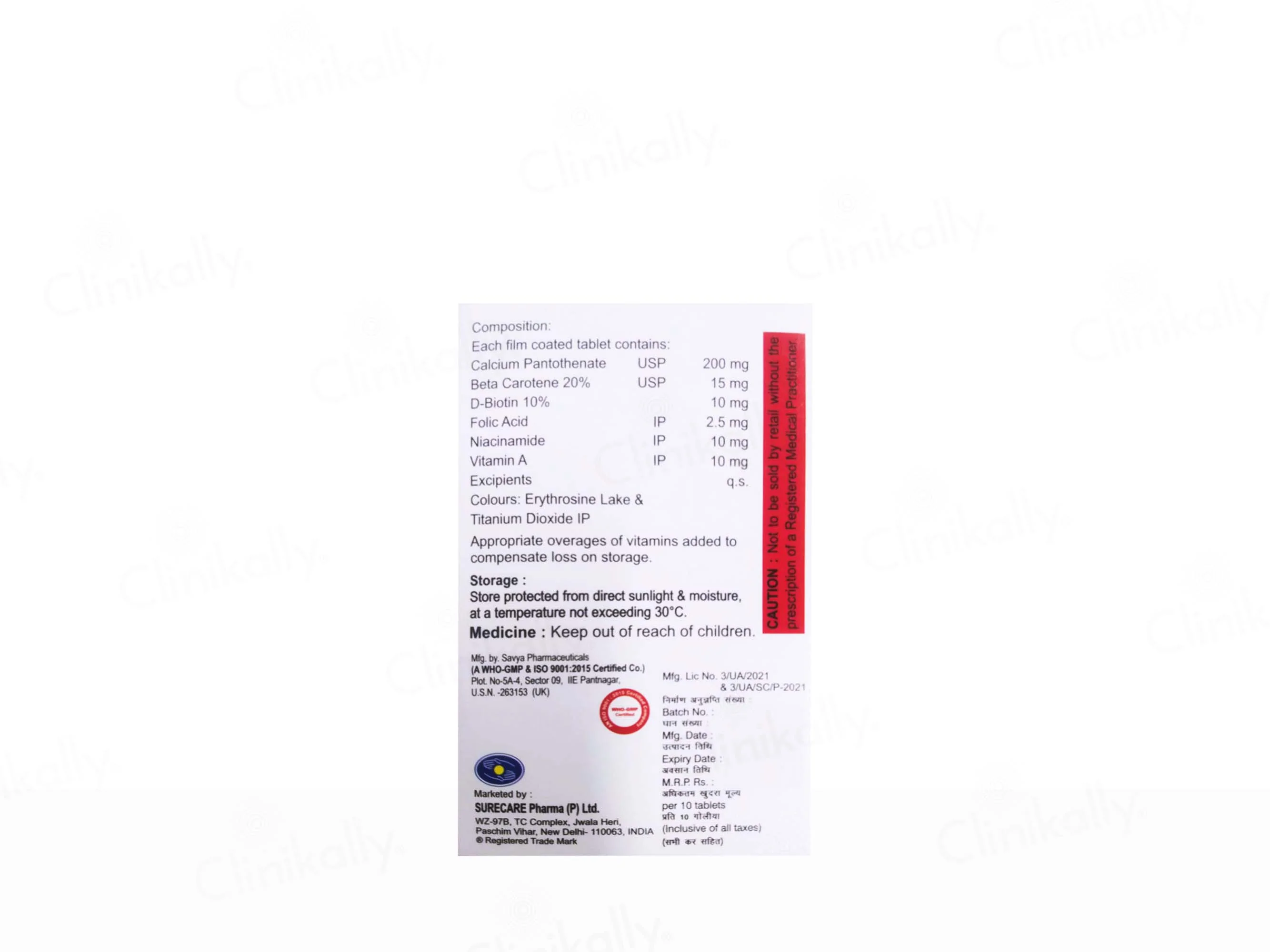 Comcare H Forte Tablet For Hair, Skin & Nails - Image 4