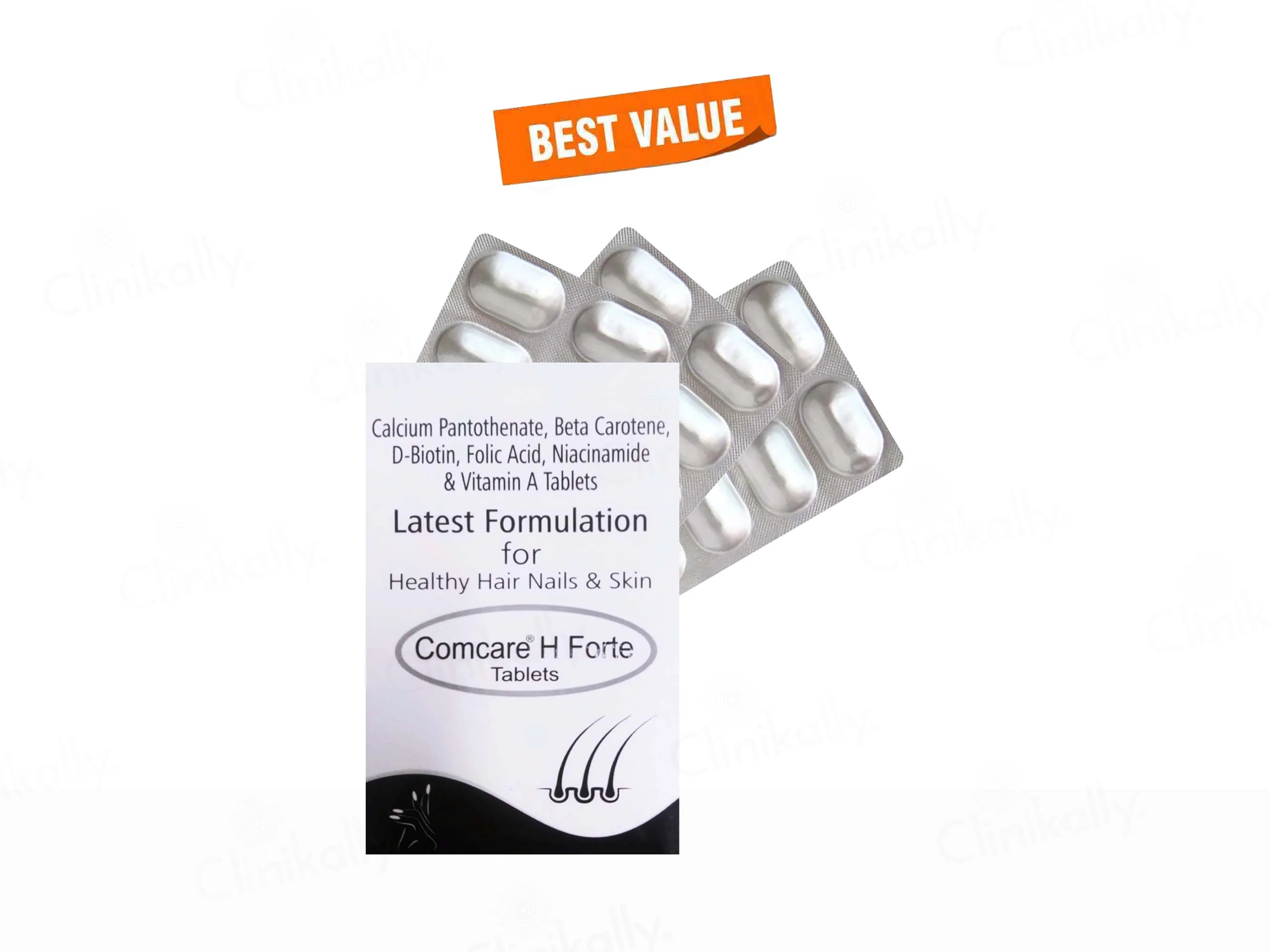 Comcare H Forte Tablet For Hair, Skin & Nails - Image 5