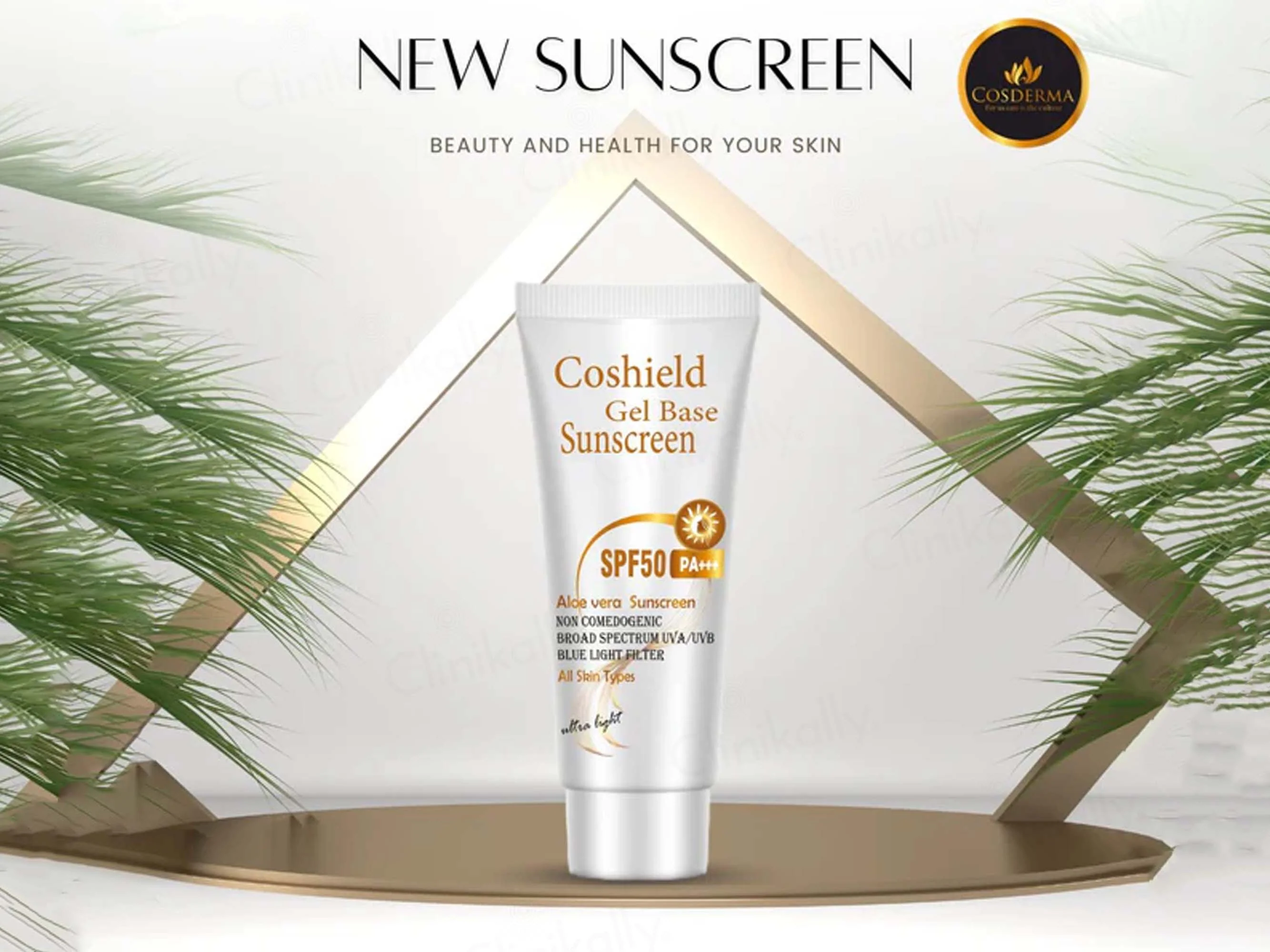 Cosderma Coshield Gel Base Aloe Vera Sunscreen SPF 50 PA+++ - Image 2