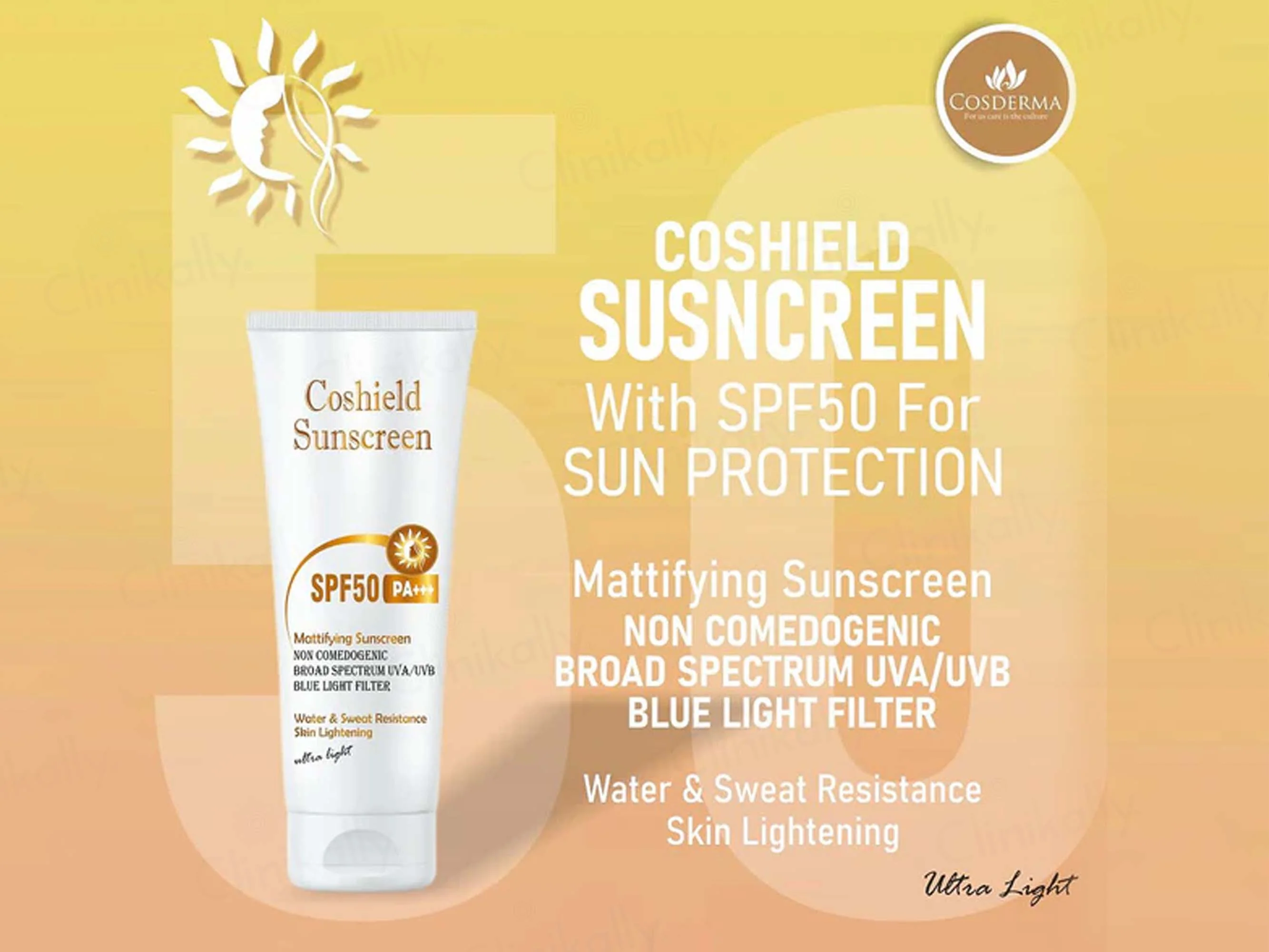Cosderma Coshield Mattifying Sunscreen SPF 50 PA+++ - Image 2
