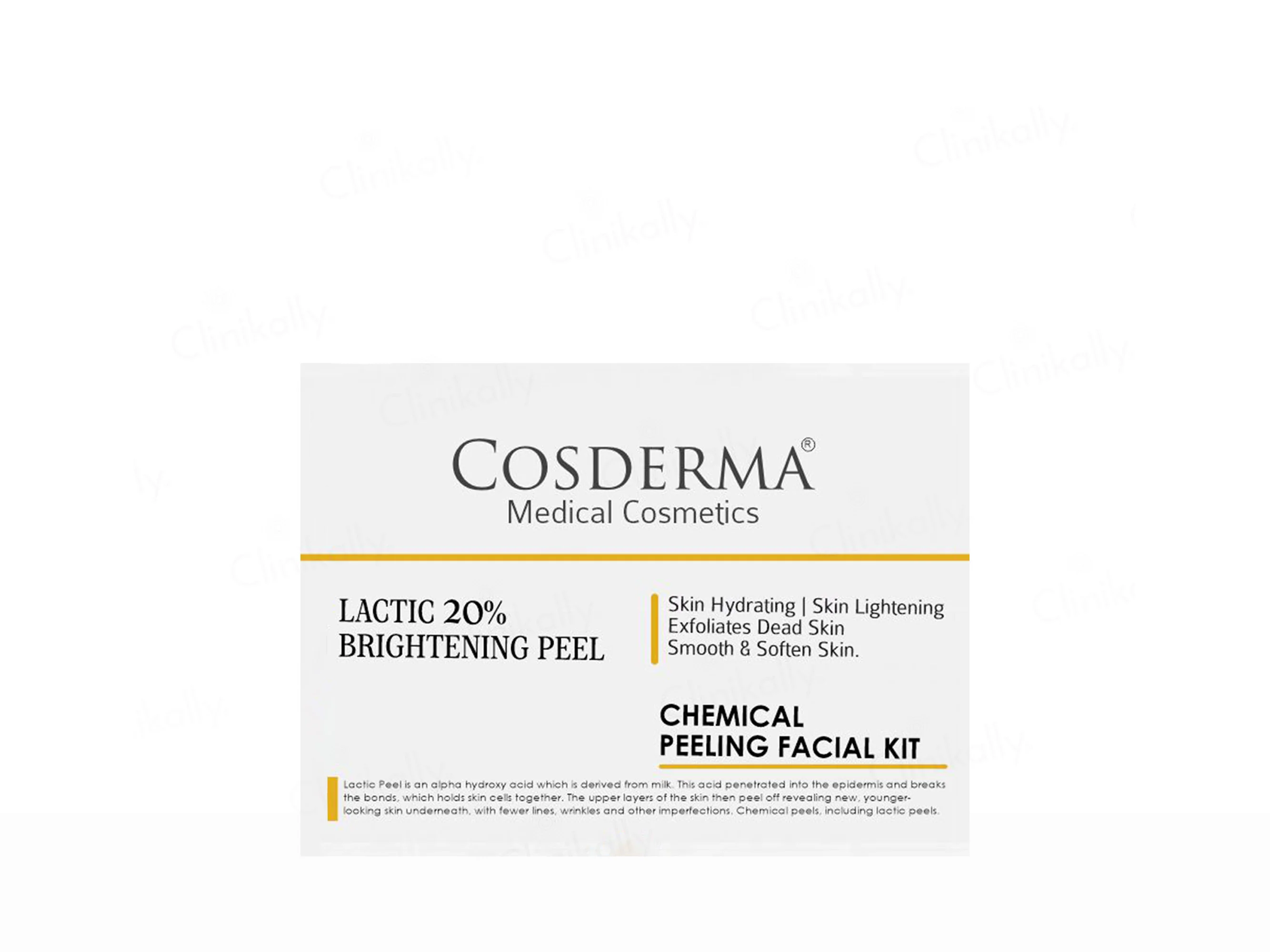 Cosderma Lactic 20% Brightening Peel Chemical Peeling Facial Kit - Image 2