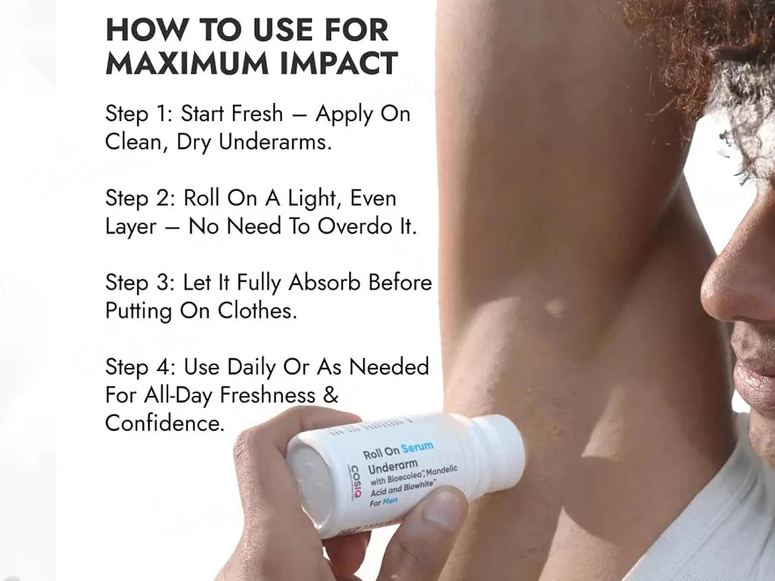 CosiQ Underarm Roll-On Serum For Men - Image 7