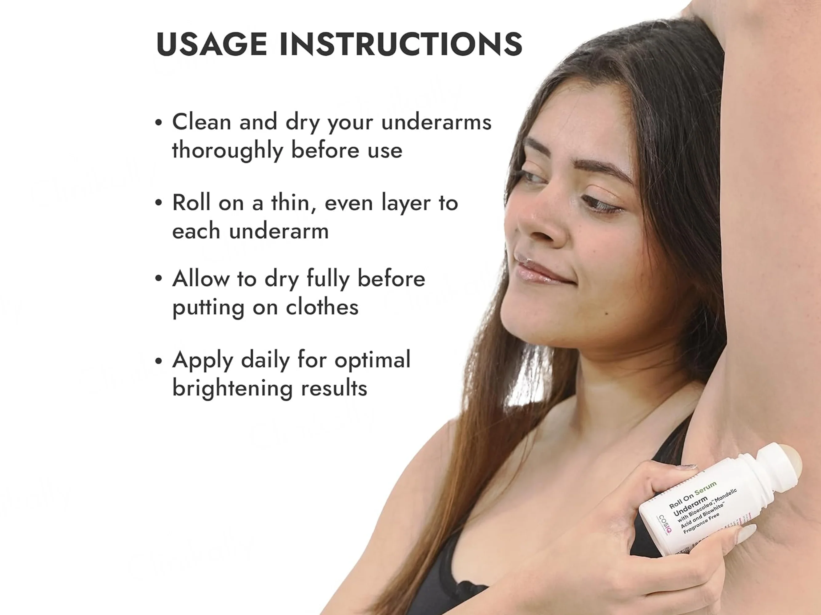 CosiQ Underarm Roll-On Serum With Mandelic Acid - Image 6