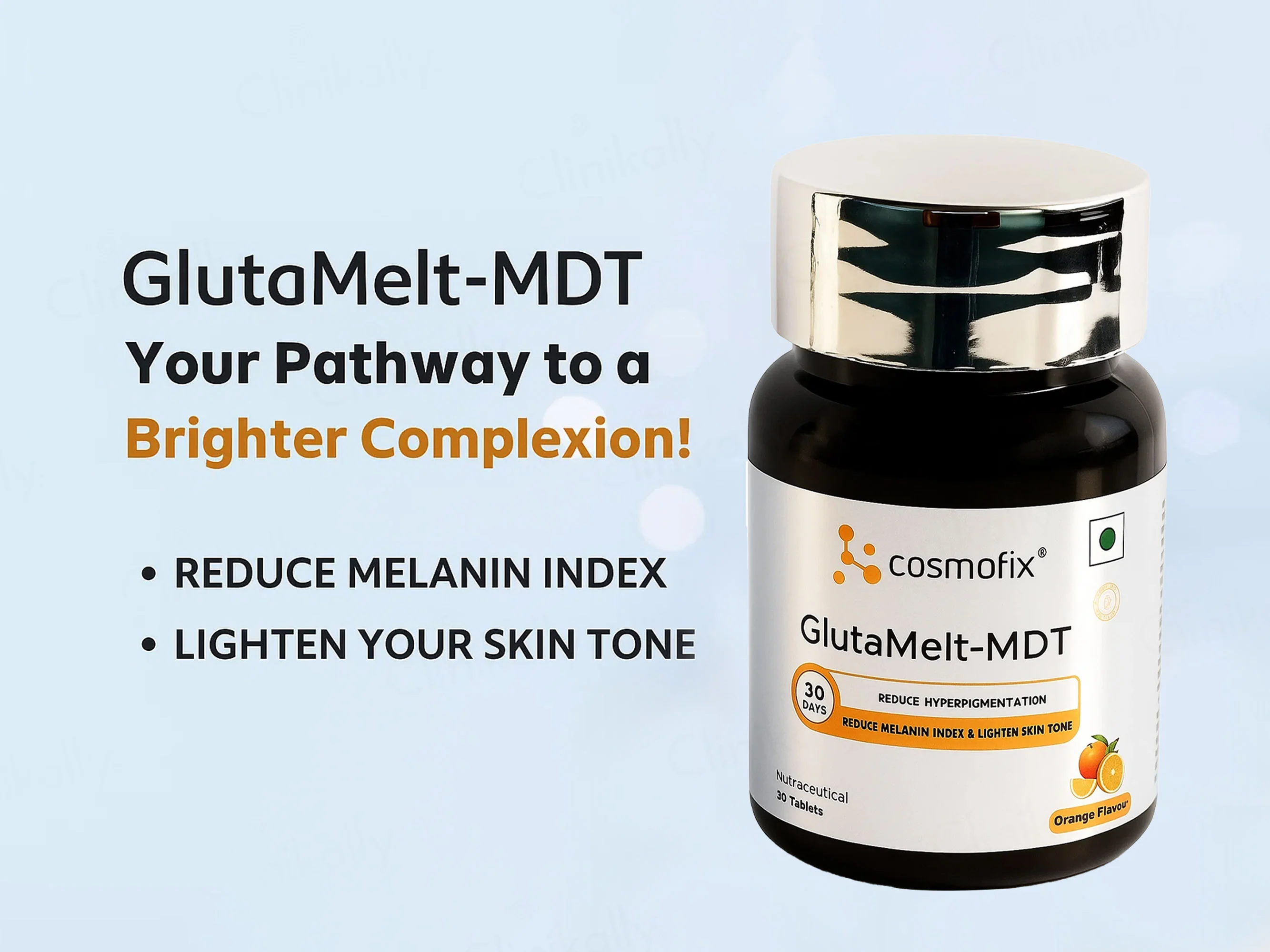 Cosmofix Glutamelt-MDT Nutraceutical Tablet - Orange Flavour - Image 3