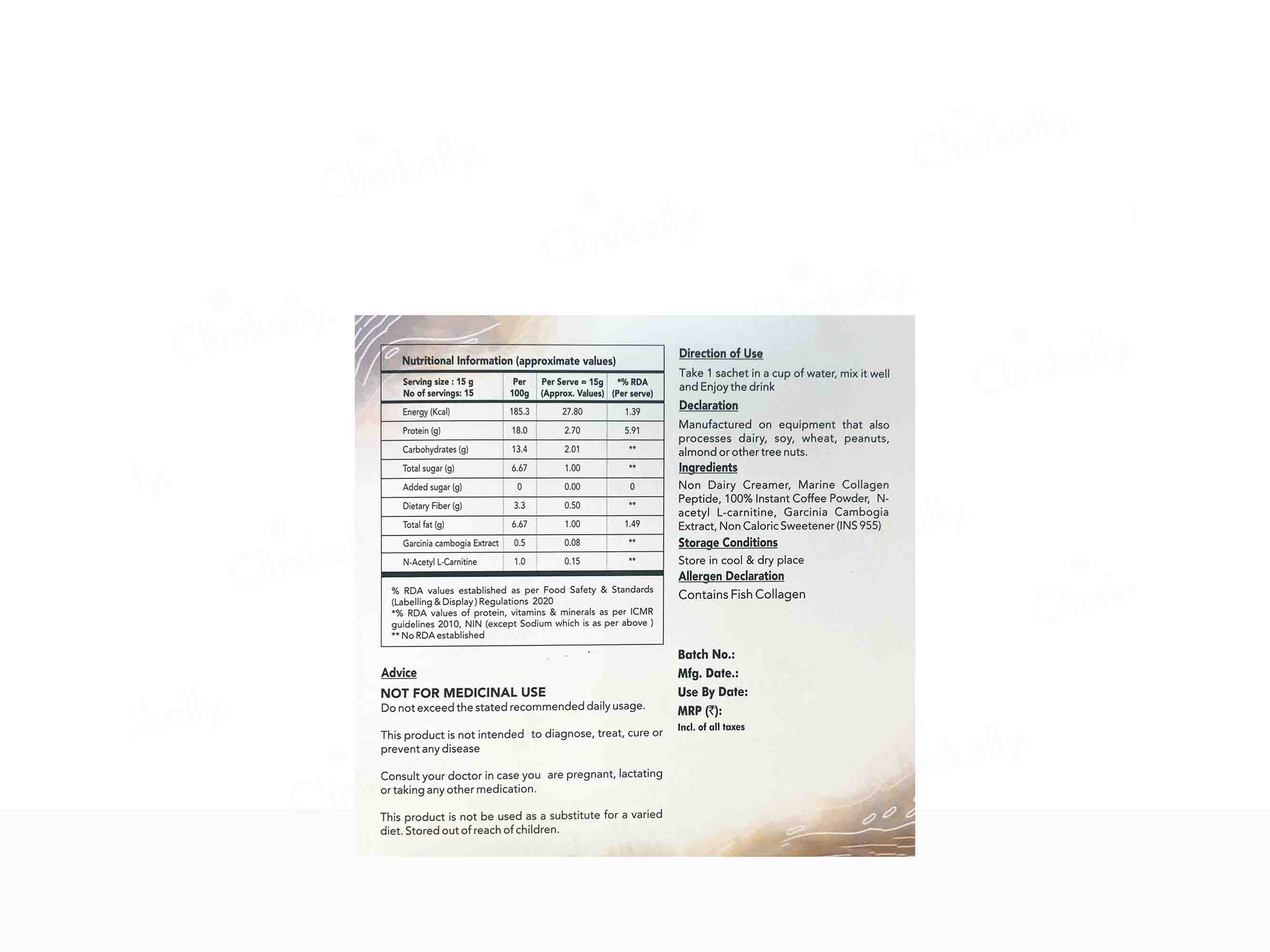 Cosmofix Procoll Slender Marine Collagen - Coffee Flavour - Image 2