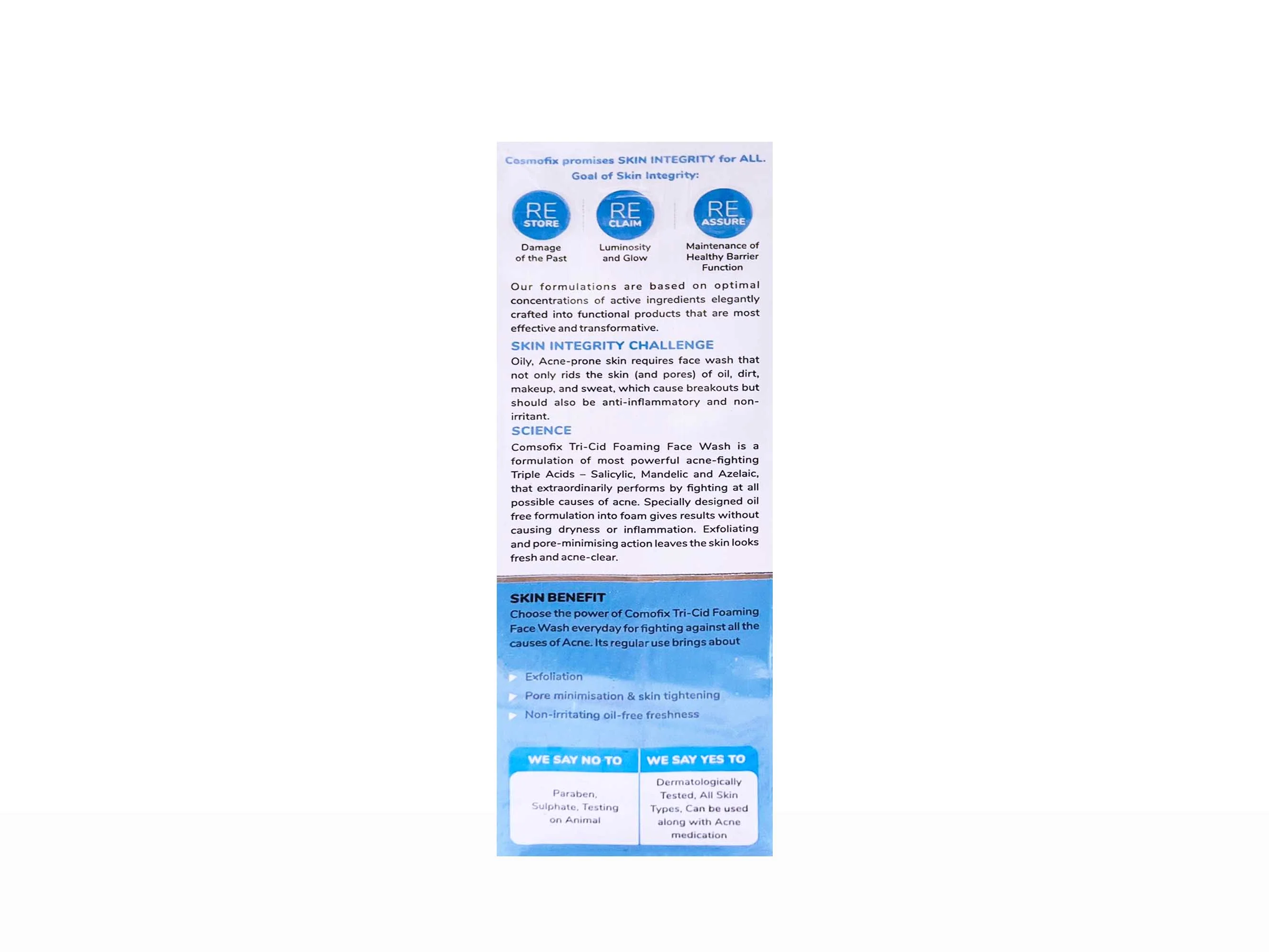 Cosmofix Tri-Cid Foaming Face Wash - Image 2