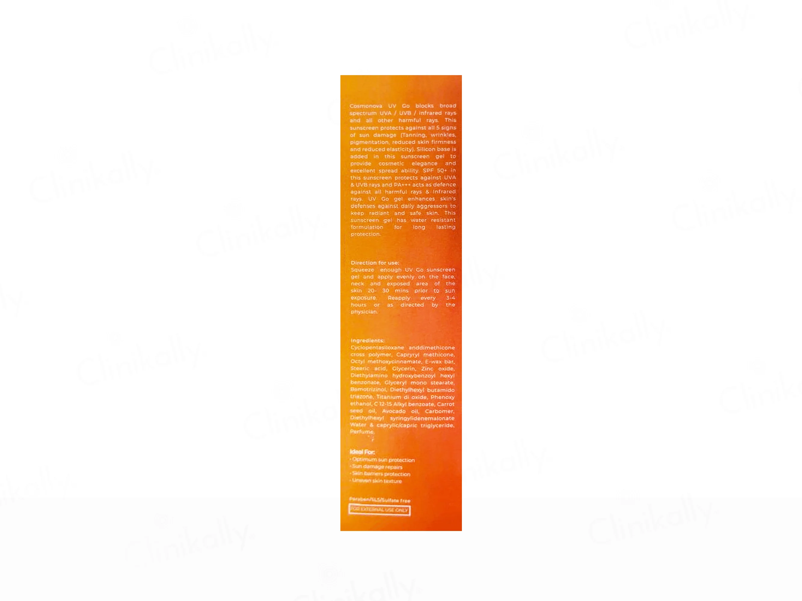 Cosmonova UV Go Silicone Sunscreen Gel SPF 50 PA+++ - Image 2