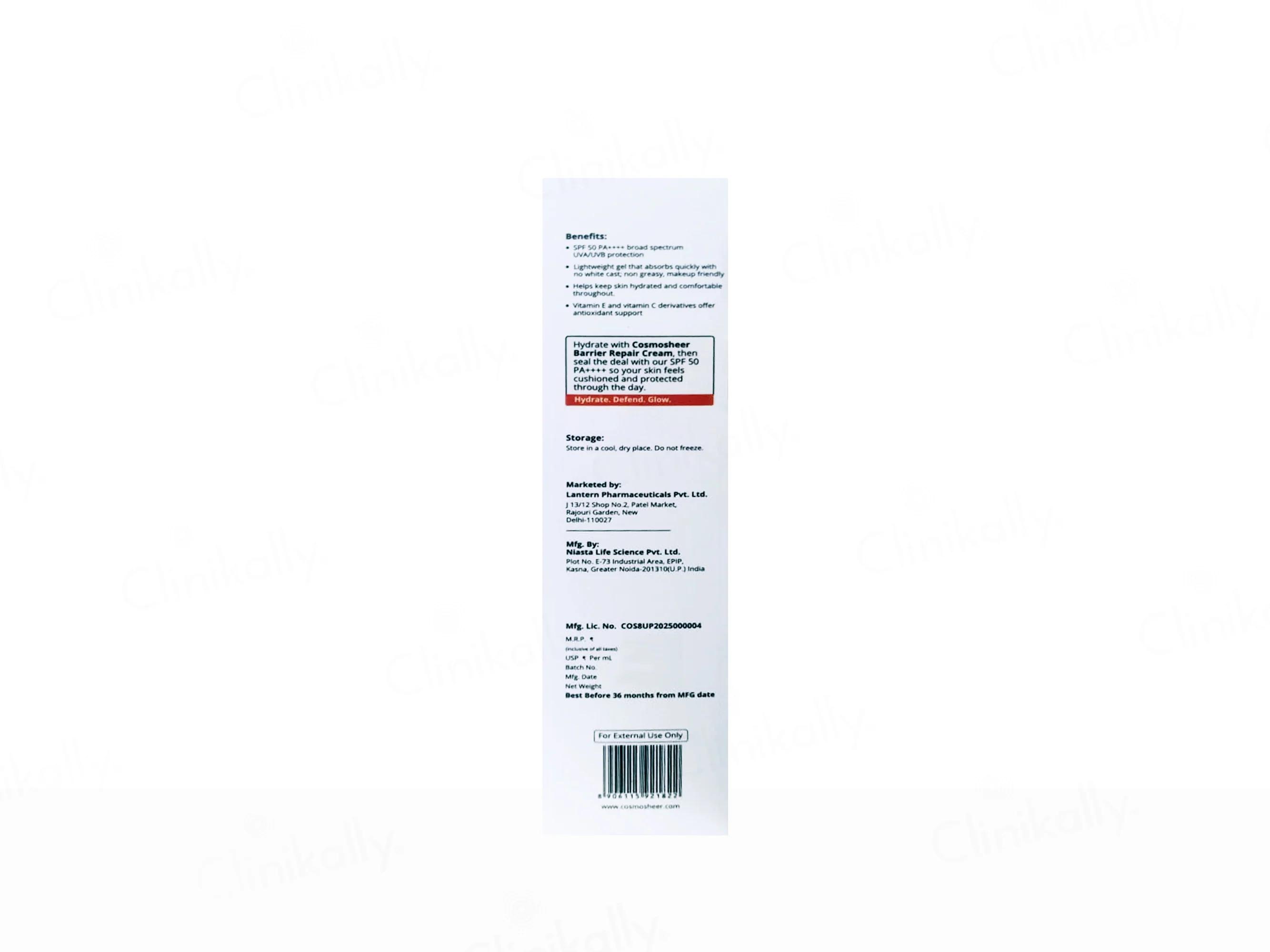Cosmosheer Aquadefense Uvlock 360 Sunscreen SPF 50 PA++++ - Image 3