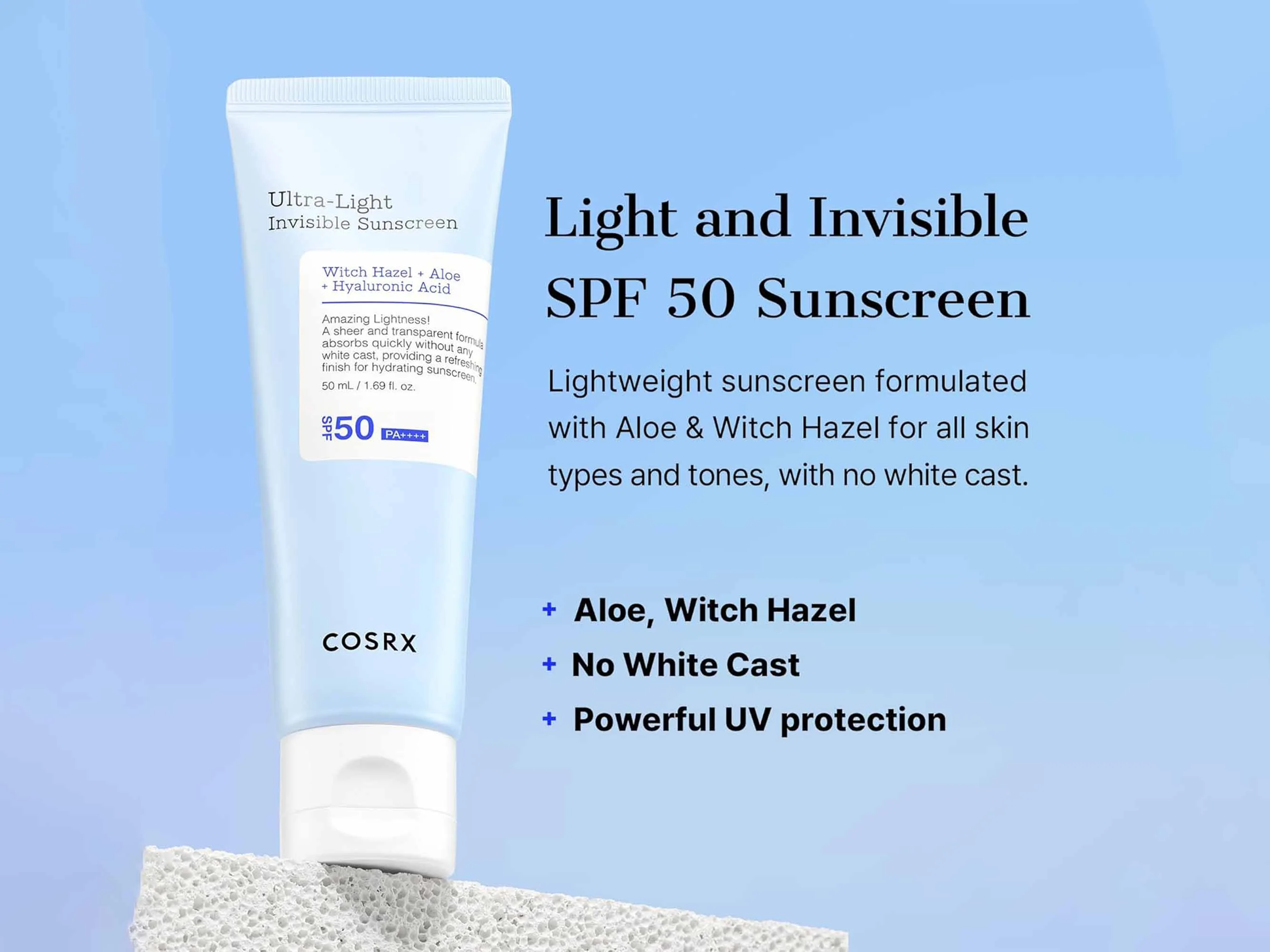 COSRX Ultra-Light Invisible Sunscreen SPF 50 PA++++ - Image 3