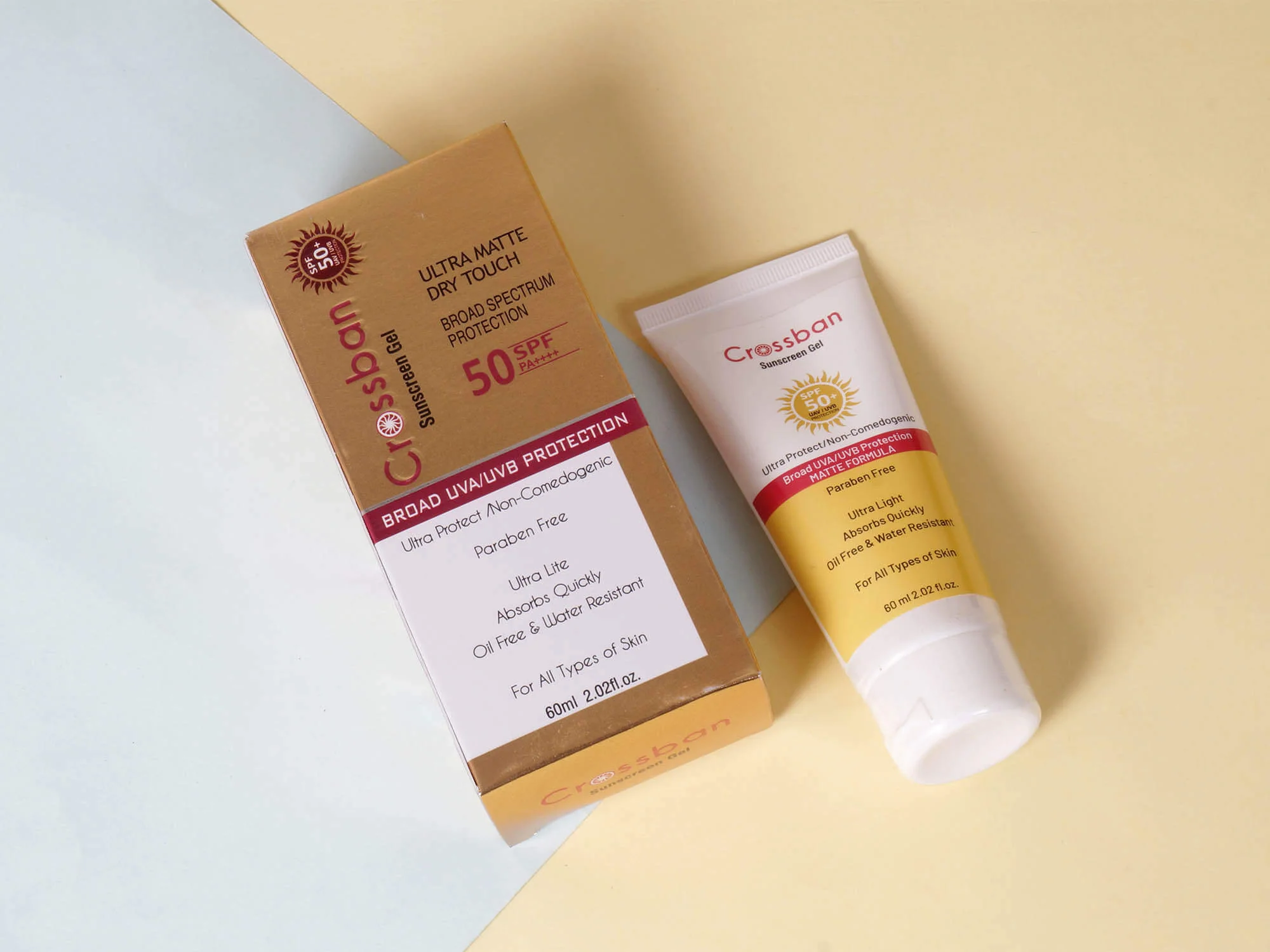 Crossban Ultra Matte Dry Touch Sunscreen Gel SPF 50+ PA++++ - Image 4