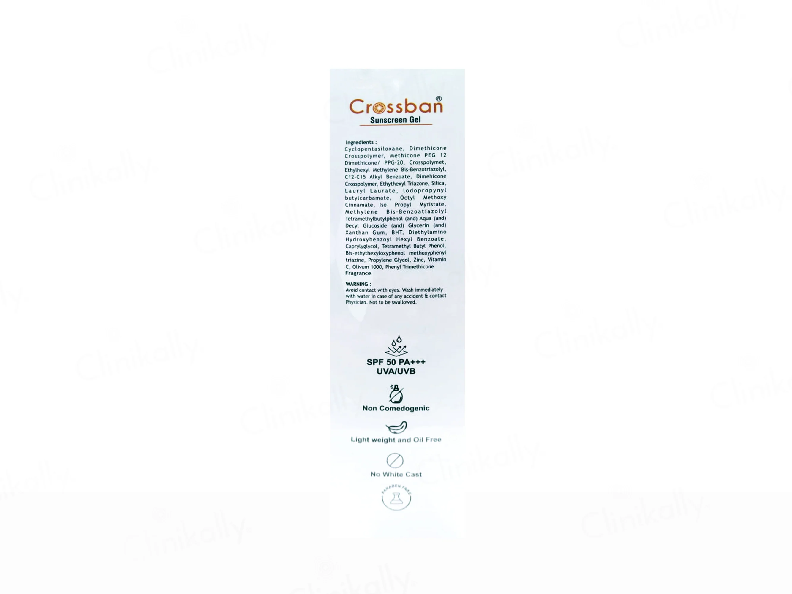 Crossban Ultra Matte Dry Touch Transparent Sunscreen Gel SPF 50 PA+++ - Image 2
