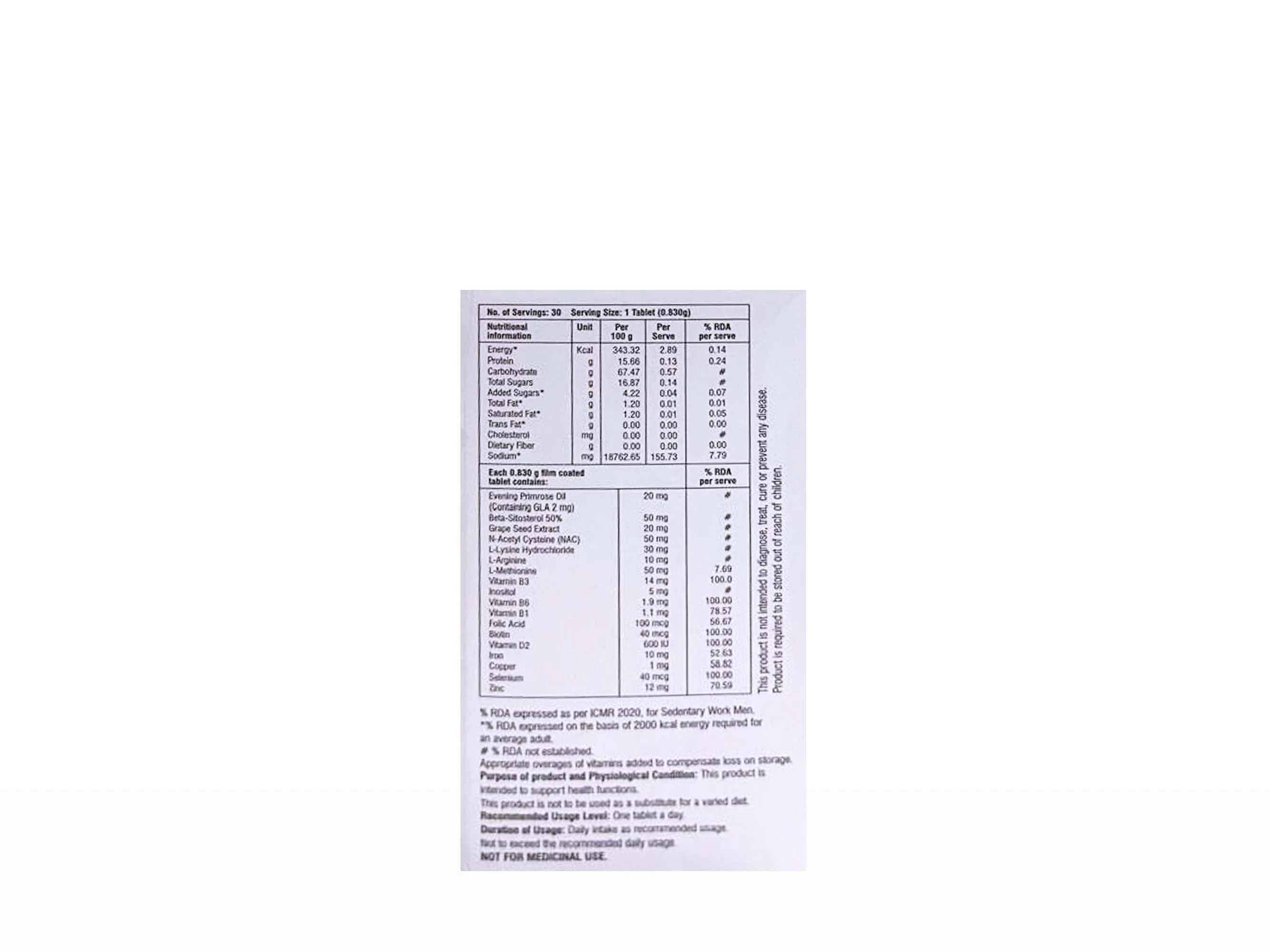 Cutihance Men Nutraceutical Tablet - Image 2