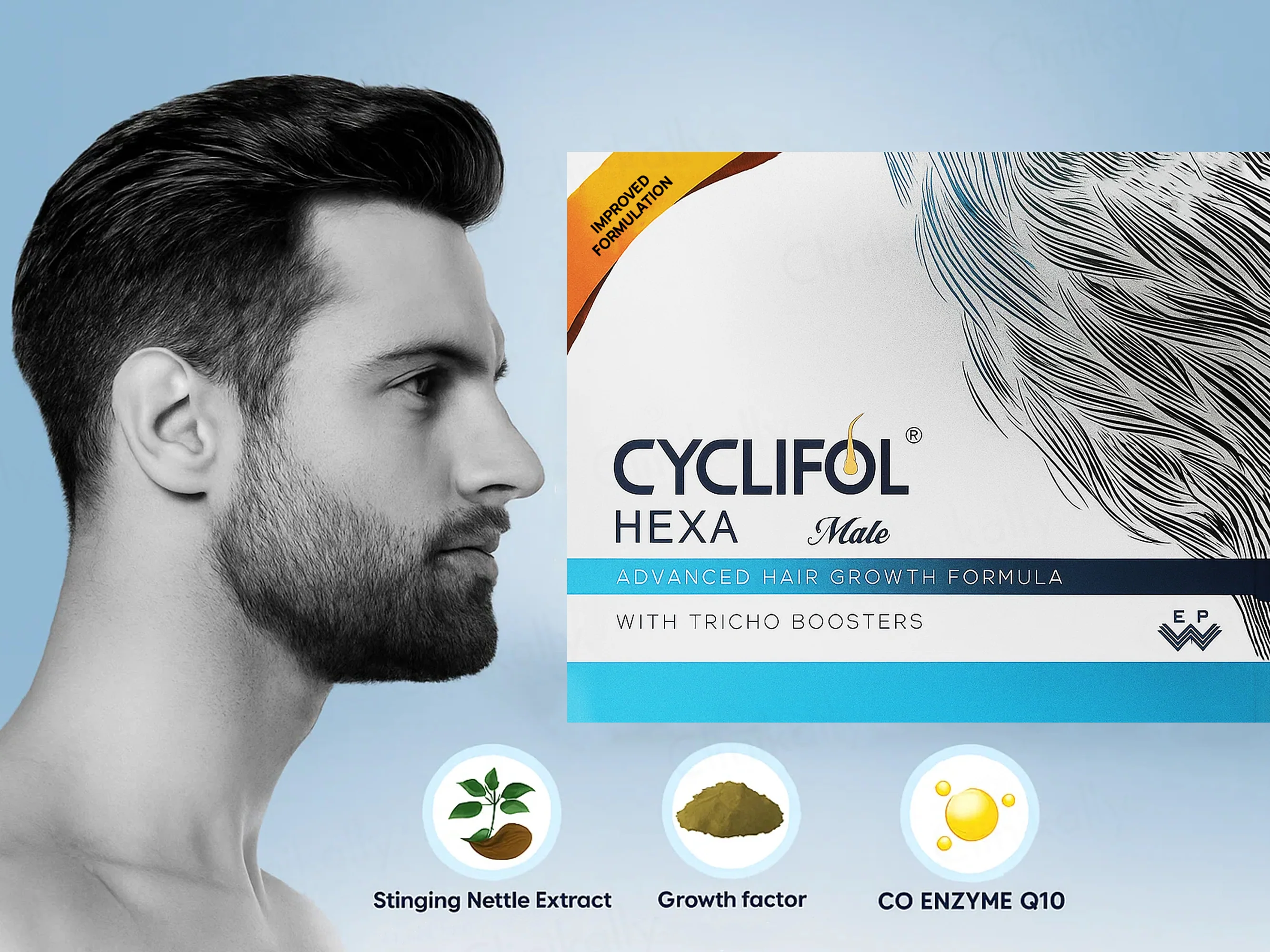 Cyclifol Hexa Male Advanced Cyclical Therapy Hair Growth Formula Kit - Image 3