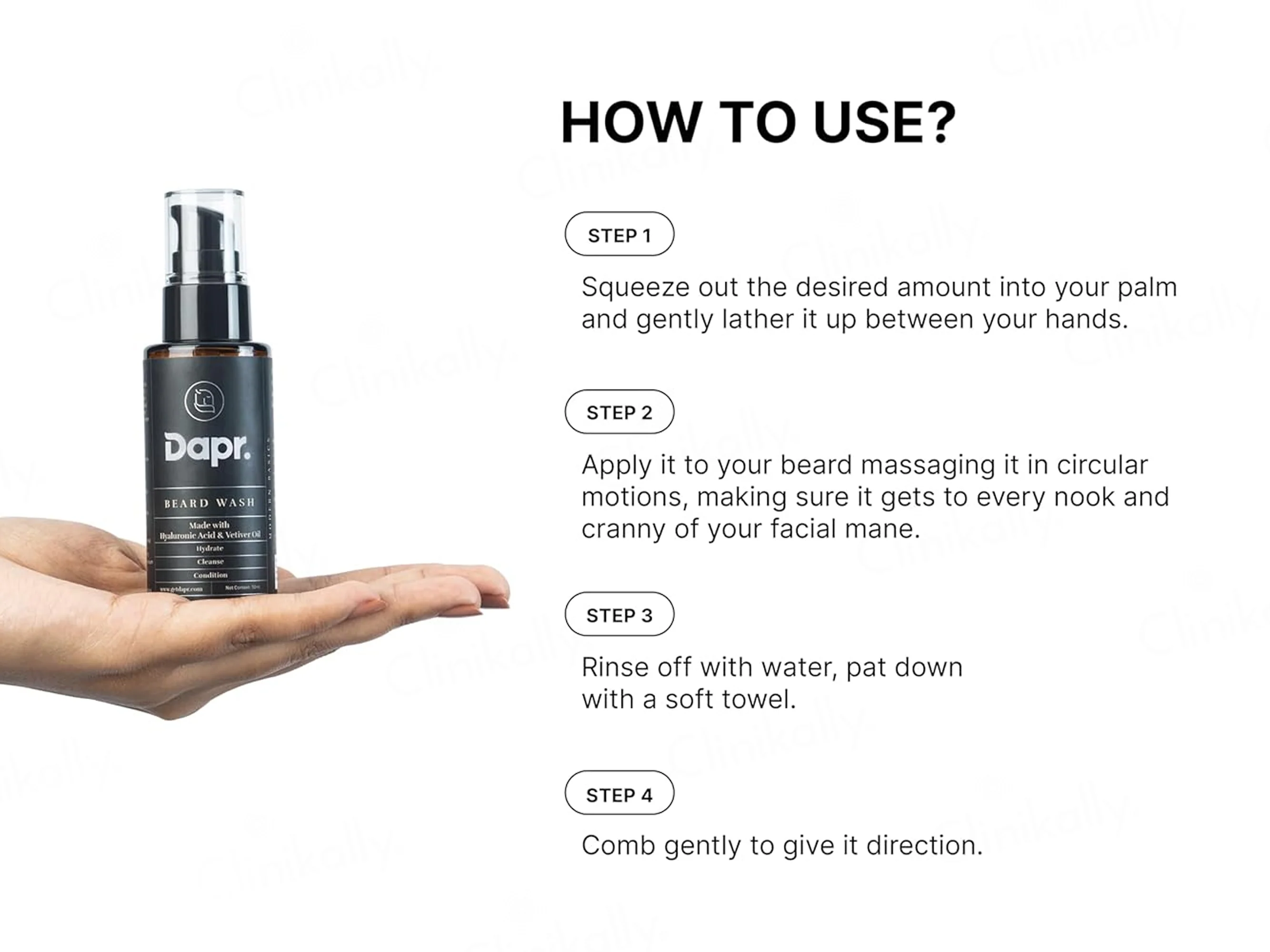 Dapr. Beard Wash With Hyaluronic Acid & Vetiver Oil - Image 5